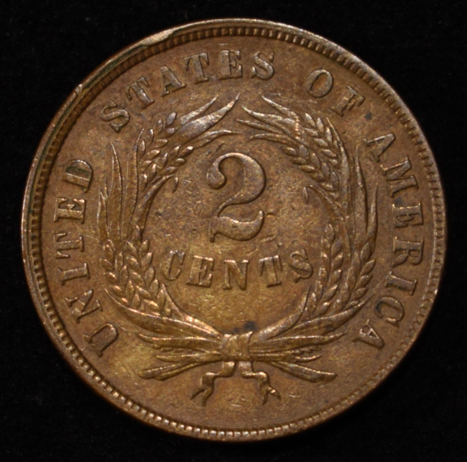 1866 TWO-CENT PIECE AU/BU