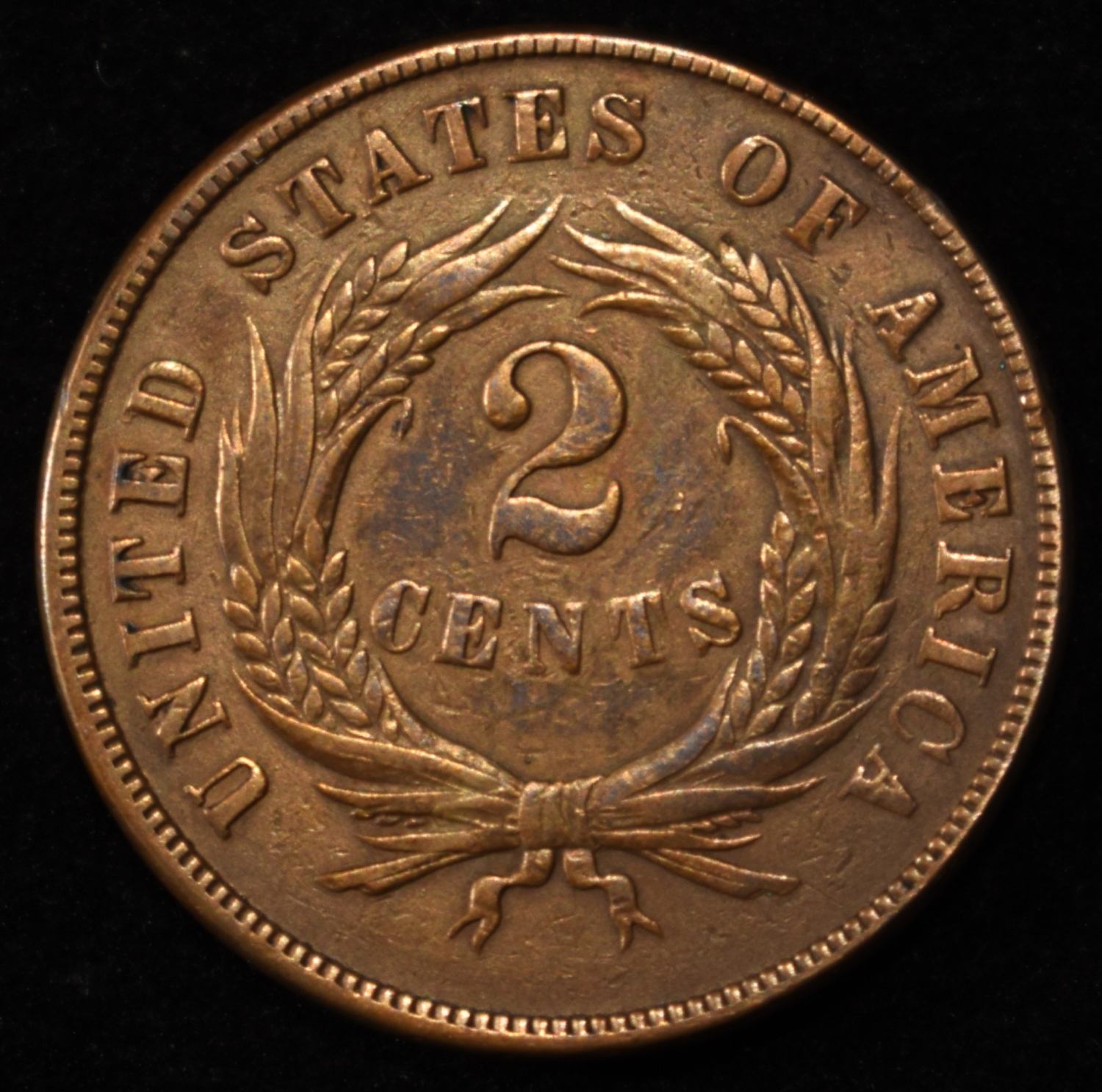 1870 TWO-CENT PIECE AU/BU