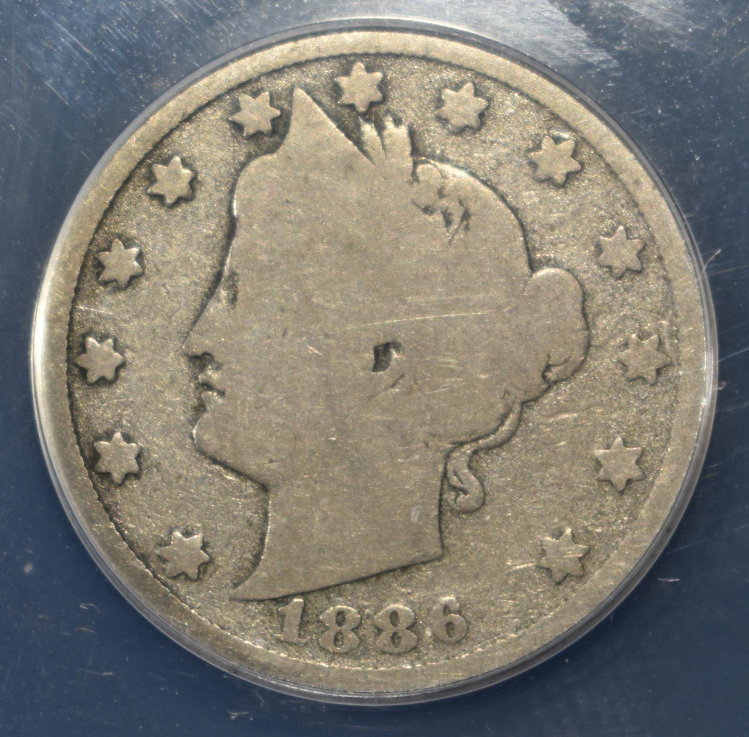 1886 "V" NICKEL AG 3 ANACS