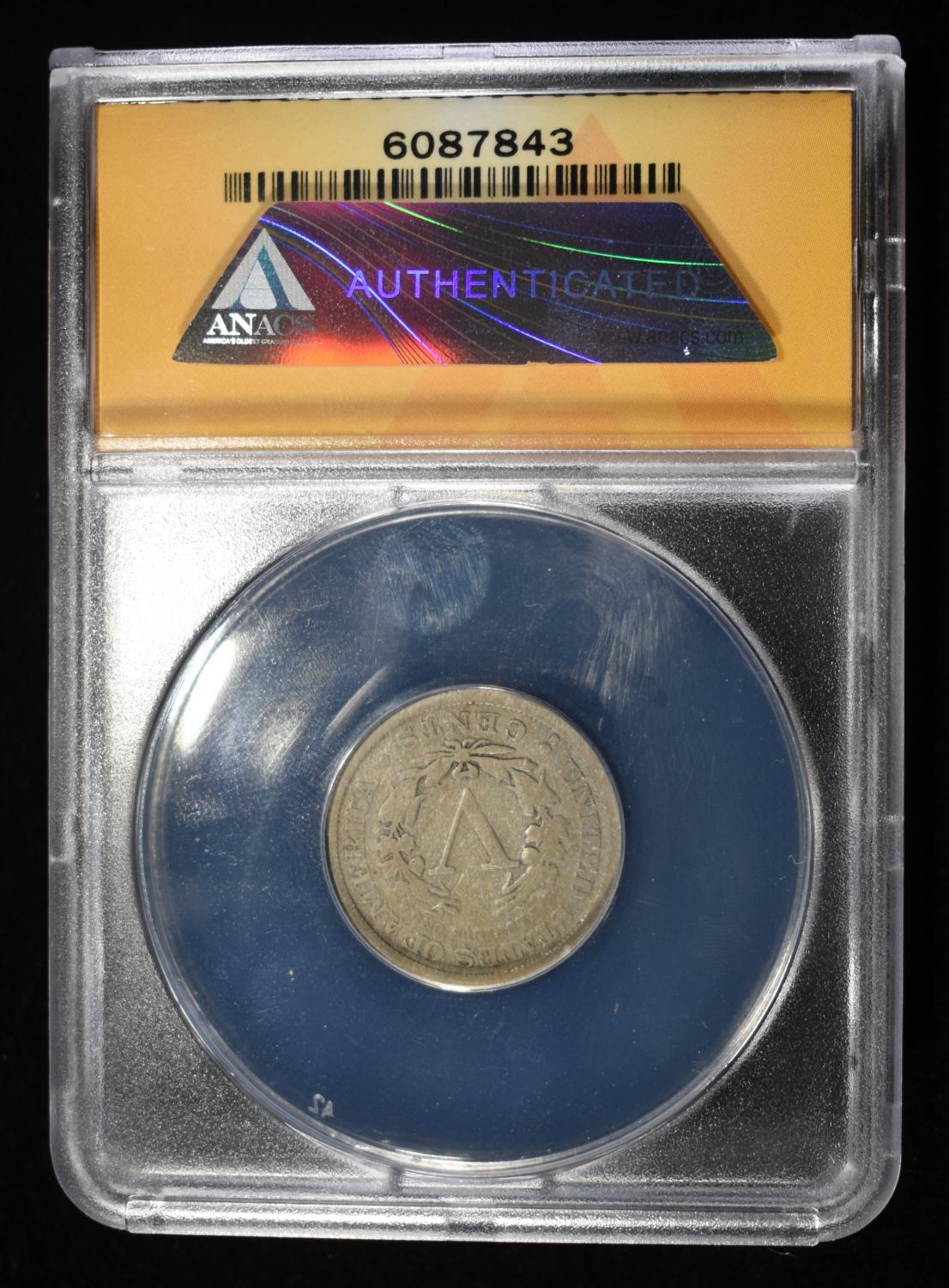 1912-S "V" NICKEL GOOD 6 ANACS