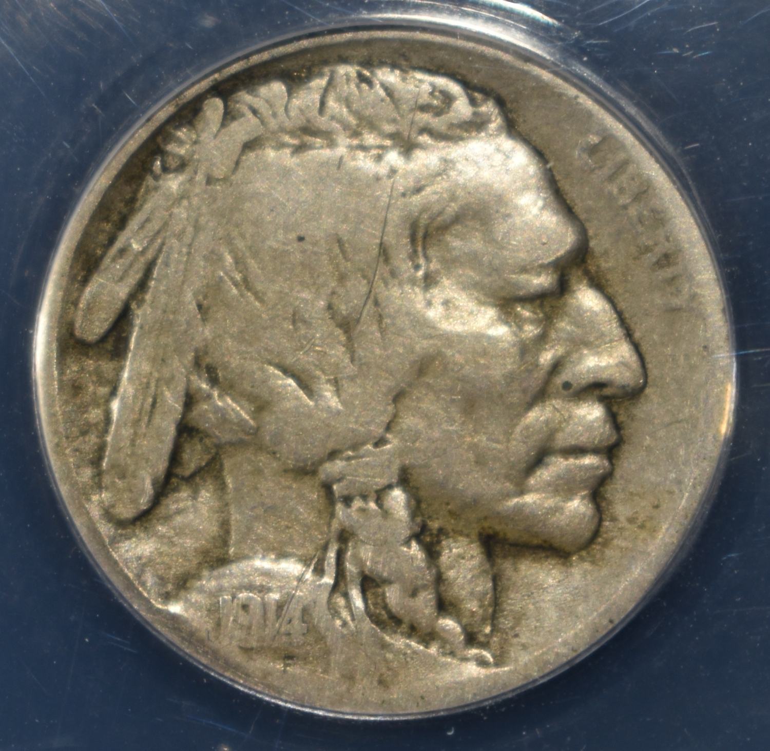 1914-D BUFFALO NICKEL VG8 DETAILS SCRATCHED ANACS