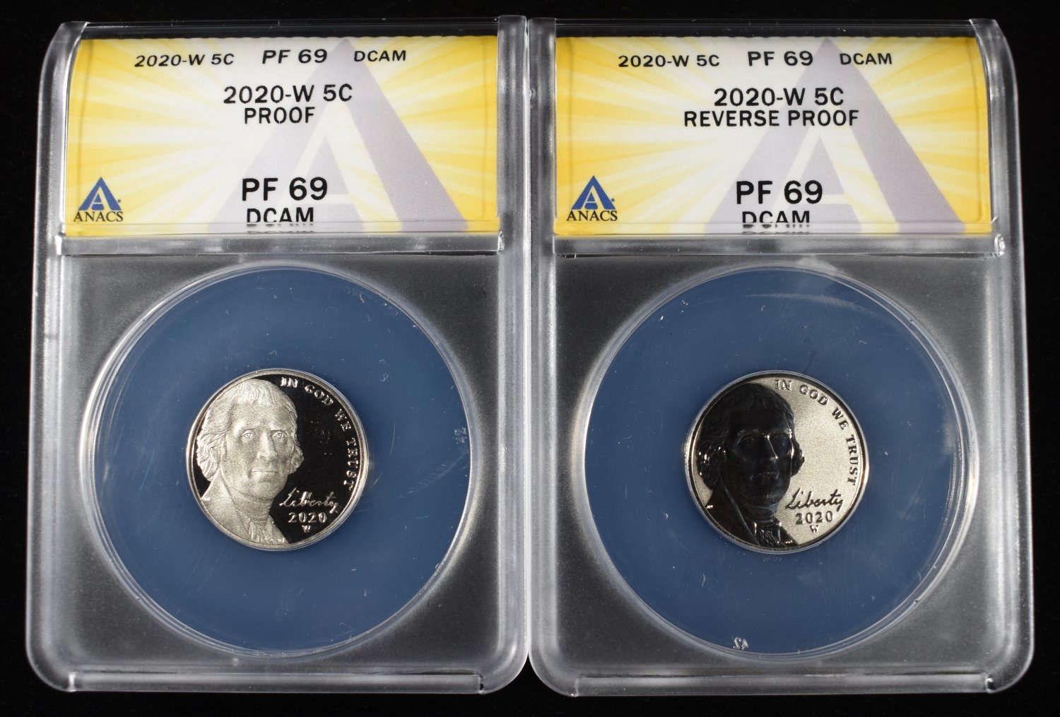 2020-W PR & REV PR JEFFERSON 5C ANACS PF69 DCAM