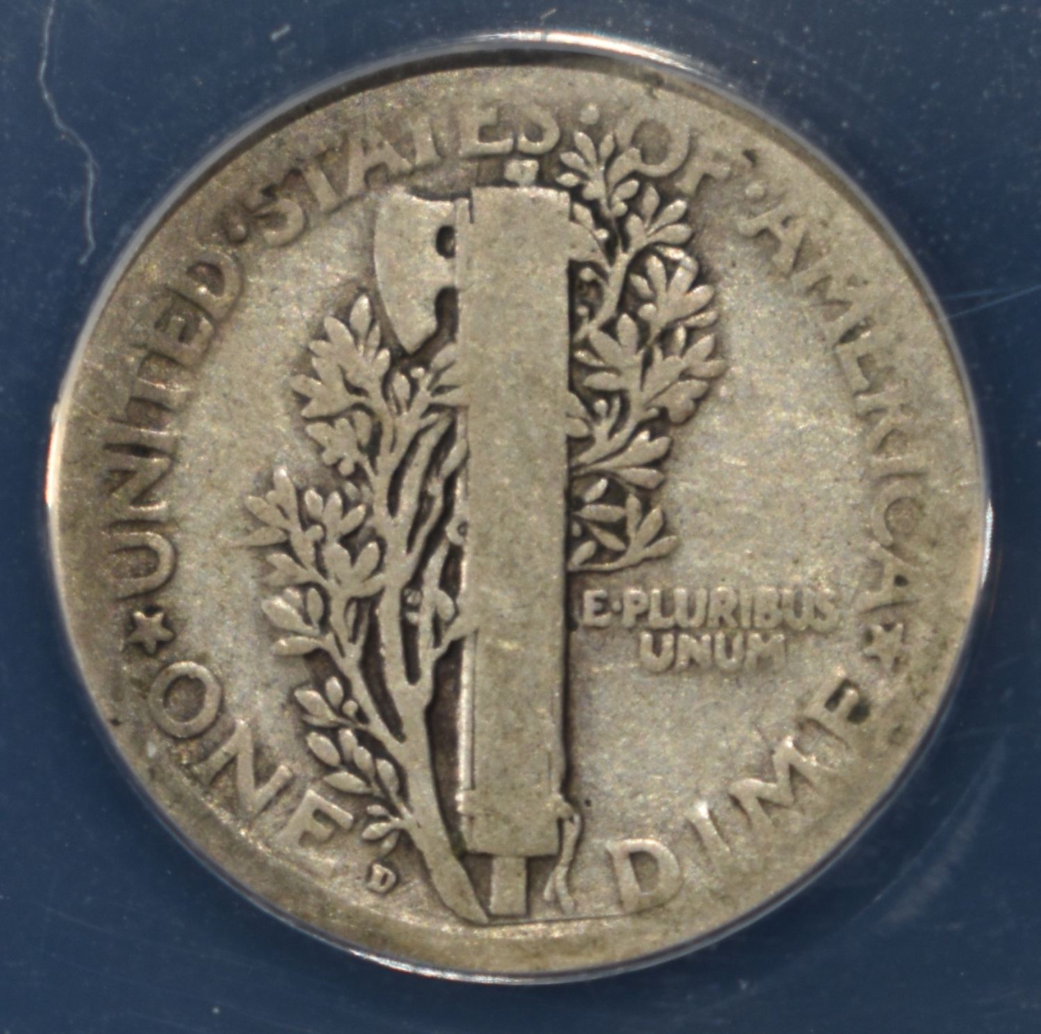 1921-D MERCURY DIME GOOD 4 DETAILS ANACS