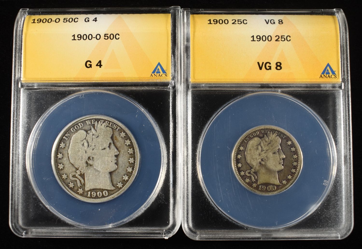 (2) GRADED COINS