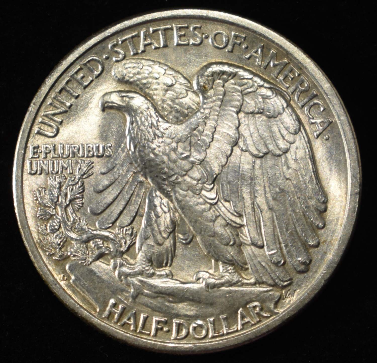 1936-D WALKING LIBERTY HALF DOLLAR CH TO GEM BU