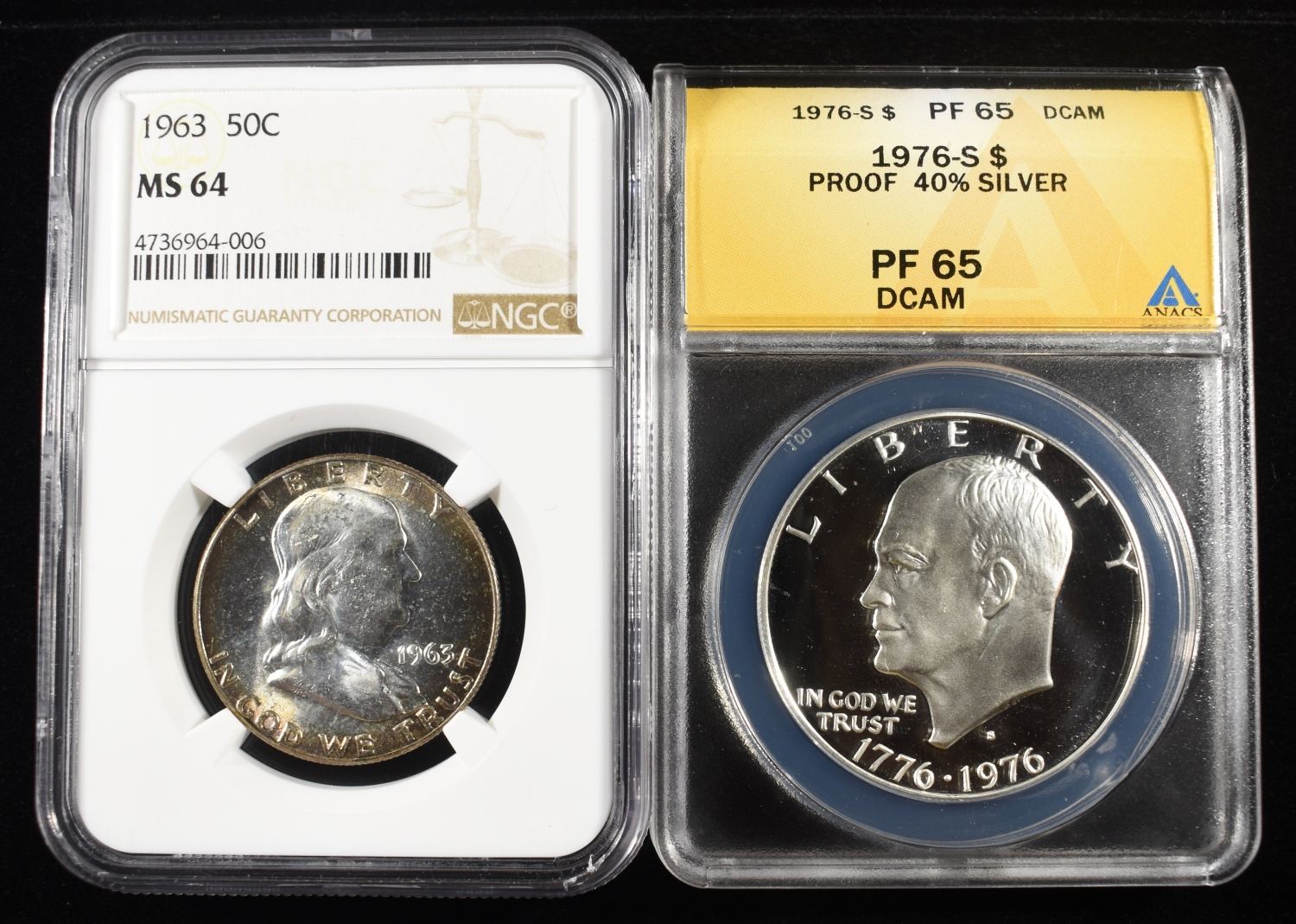 (2) GRADED COINS
