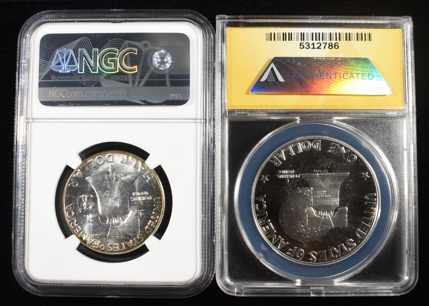 (2) GRADED COINS