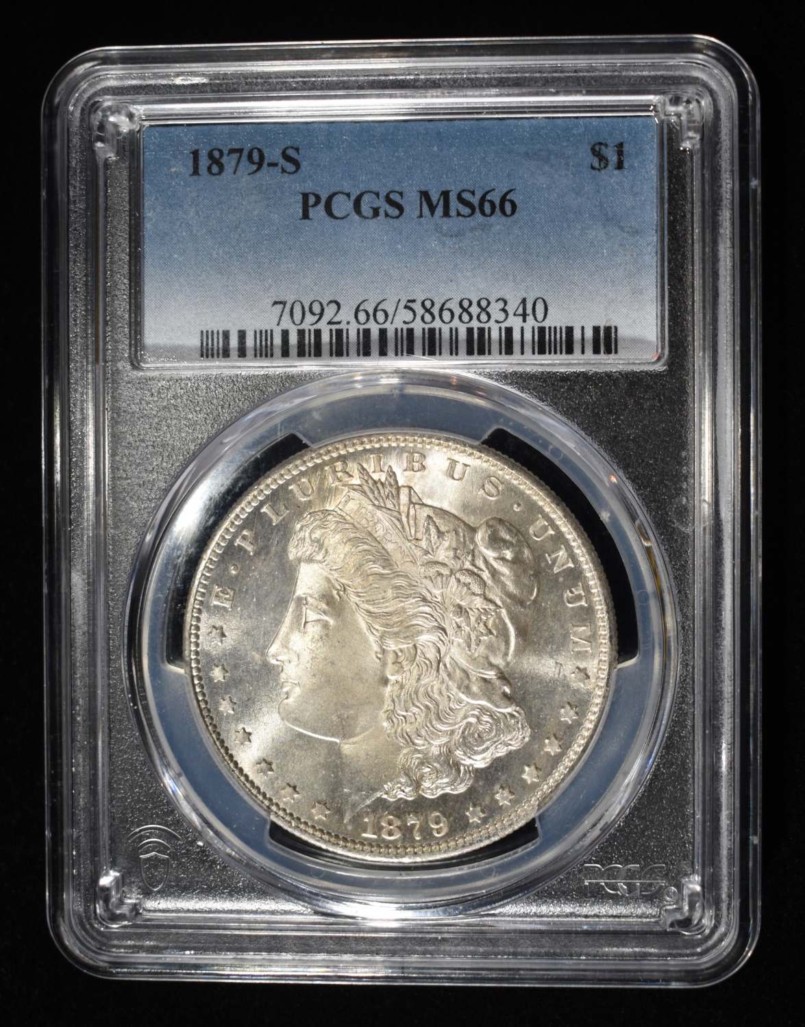1879-S MORGAN DOLLAR PCGS MS66