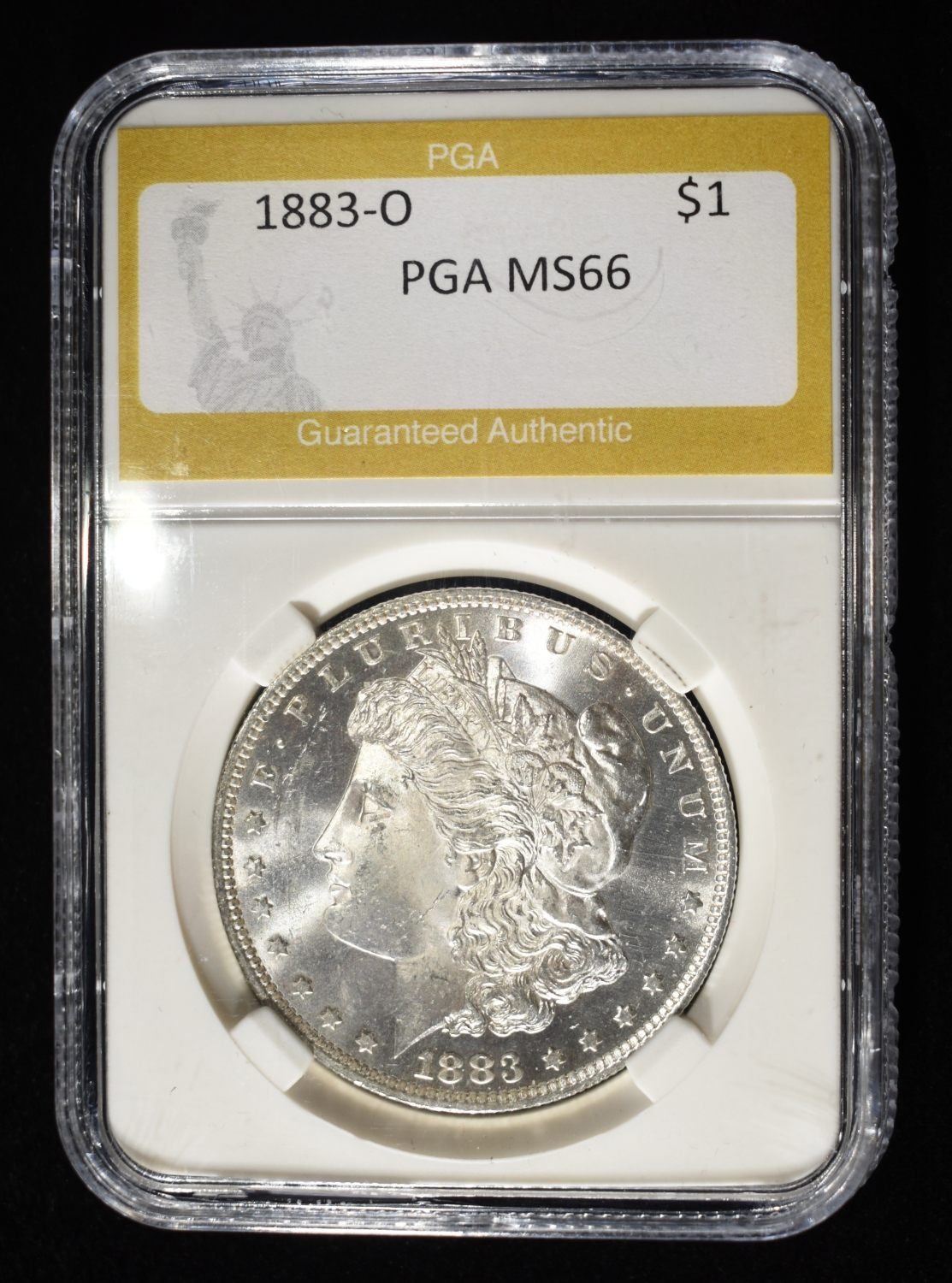 1883-O MORGAN DOLLAR PGA SUPERB GEM BU