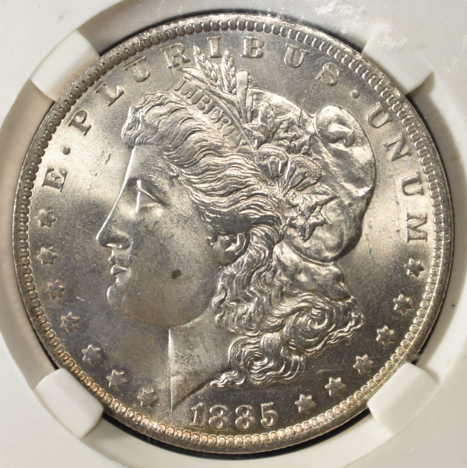 1885-O MORGAN DOLLAR PGA SUPERB GEM BU