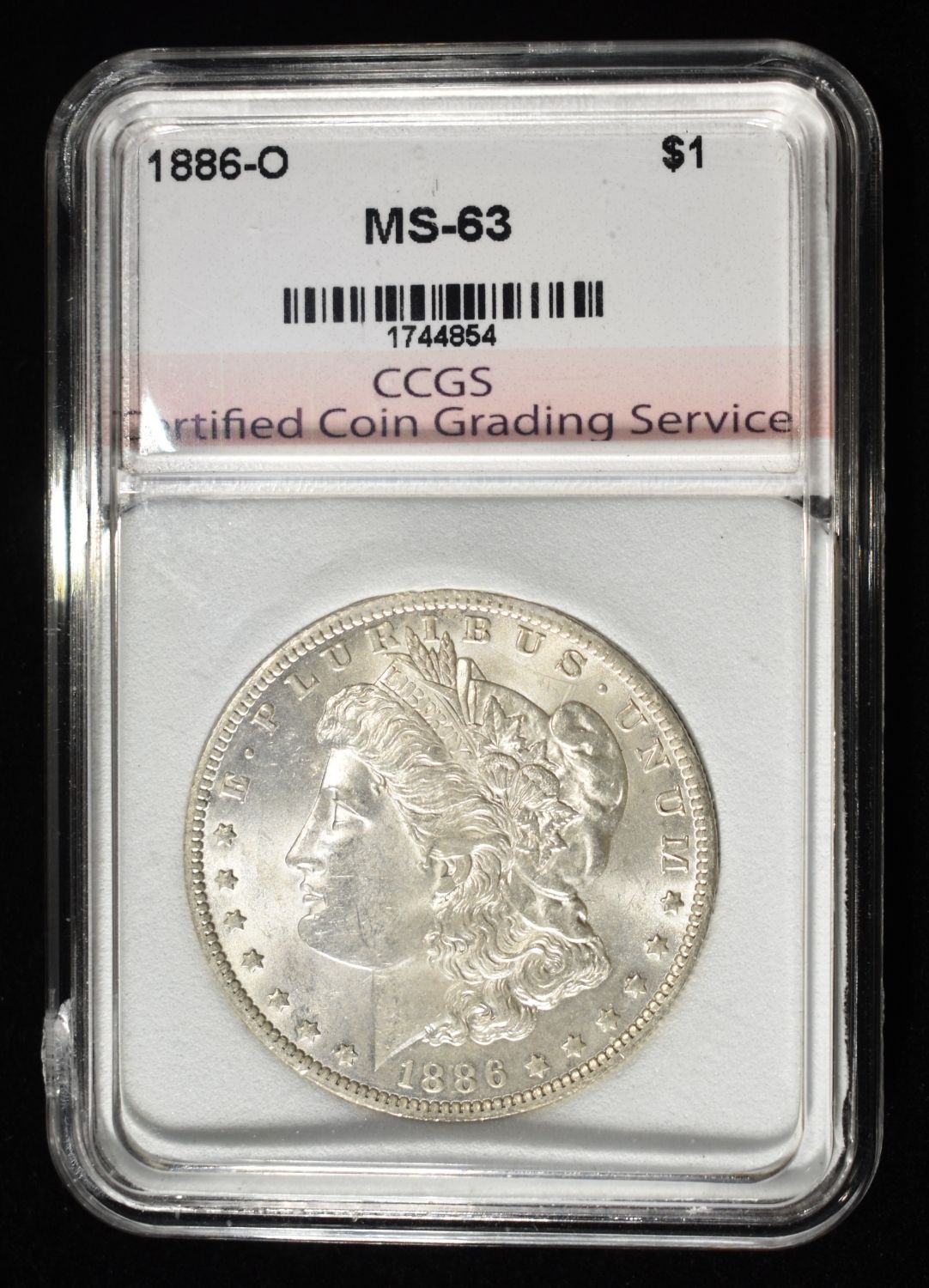 1886-O MORGAN DOLLAR CCGS CH BU