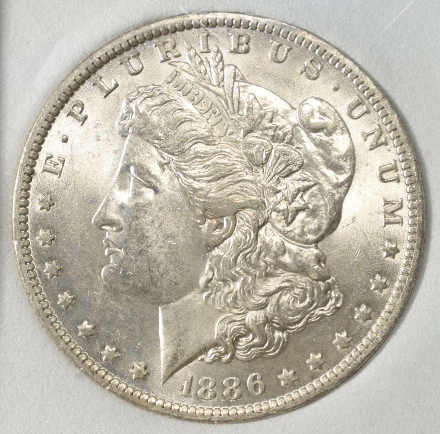 1886-O MORGAN DOLLAR CCGS CH BU