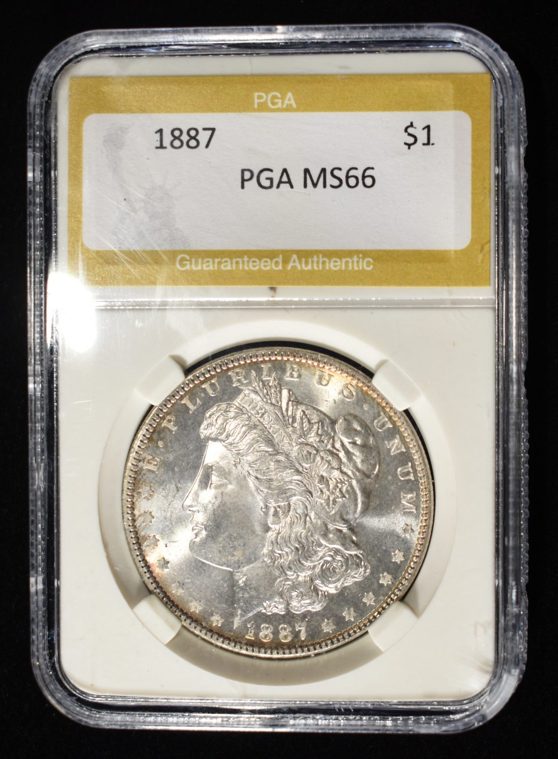 1887 MORGAN DOLLAR PGA SUPERB GEM BU