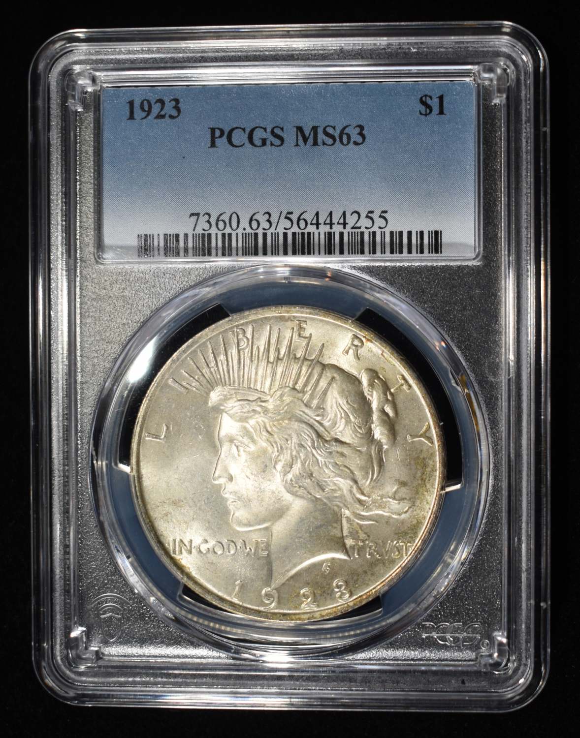 1923 PEACE DOLLAR PCGS MS-63
