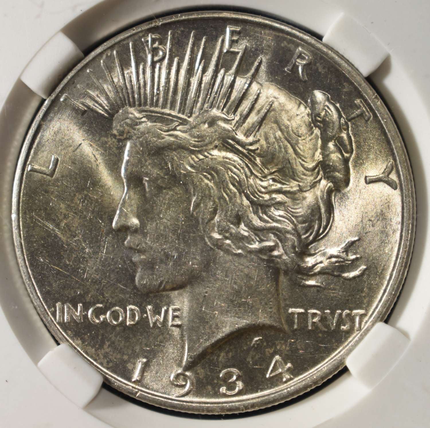 1934-D PEACE DOLLAR PGA CH/GEM BU