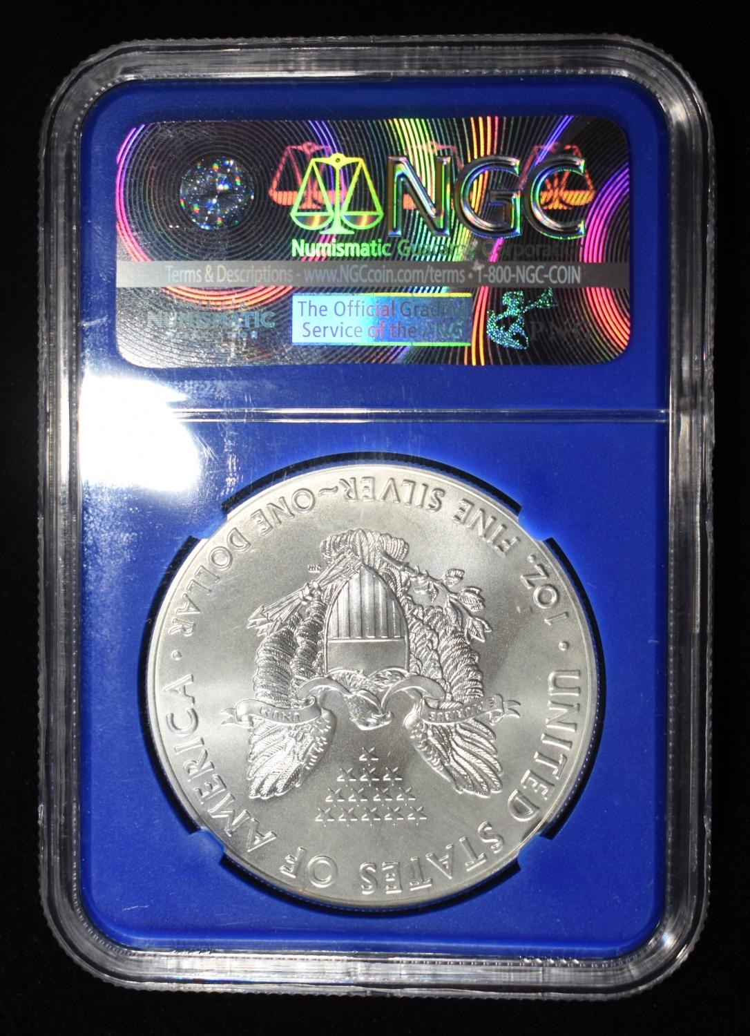2016-W AMERICAN SILVER EAGLE MS 70 NGC