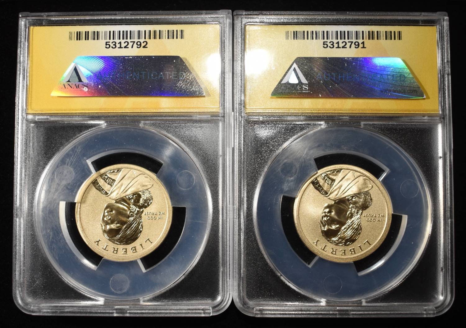2015-W & 2016-S $1 ANACS EU69-70 DCAM
