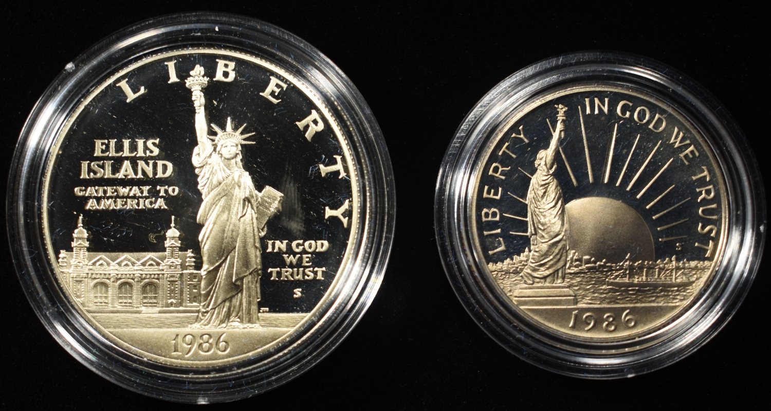 1986-S 2-COIN LIBERTY COMMEM SET