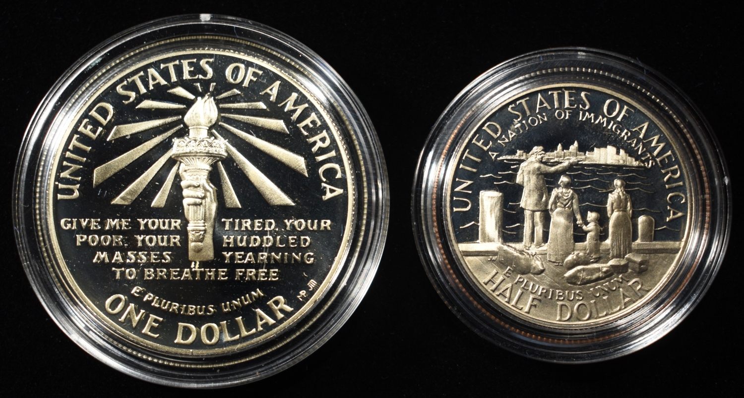 1986-S 2-COIN LIBERTY COMMEM SET