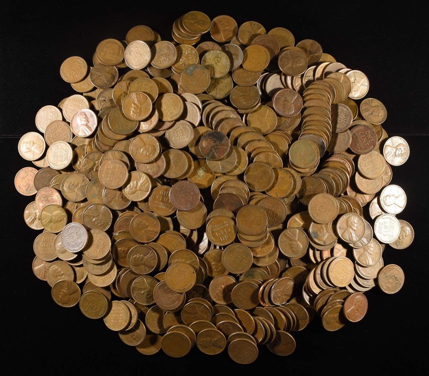 (500) WHEAT CENTS: MIXED DATES