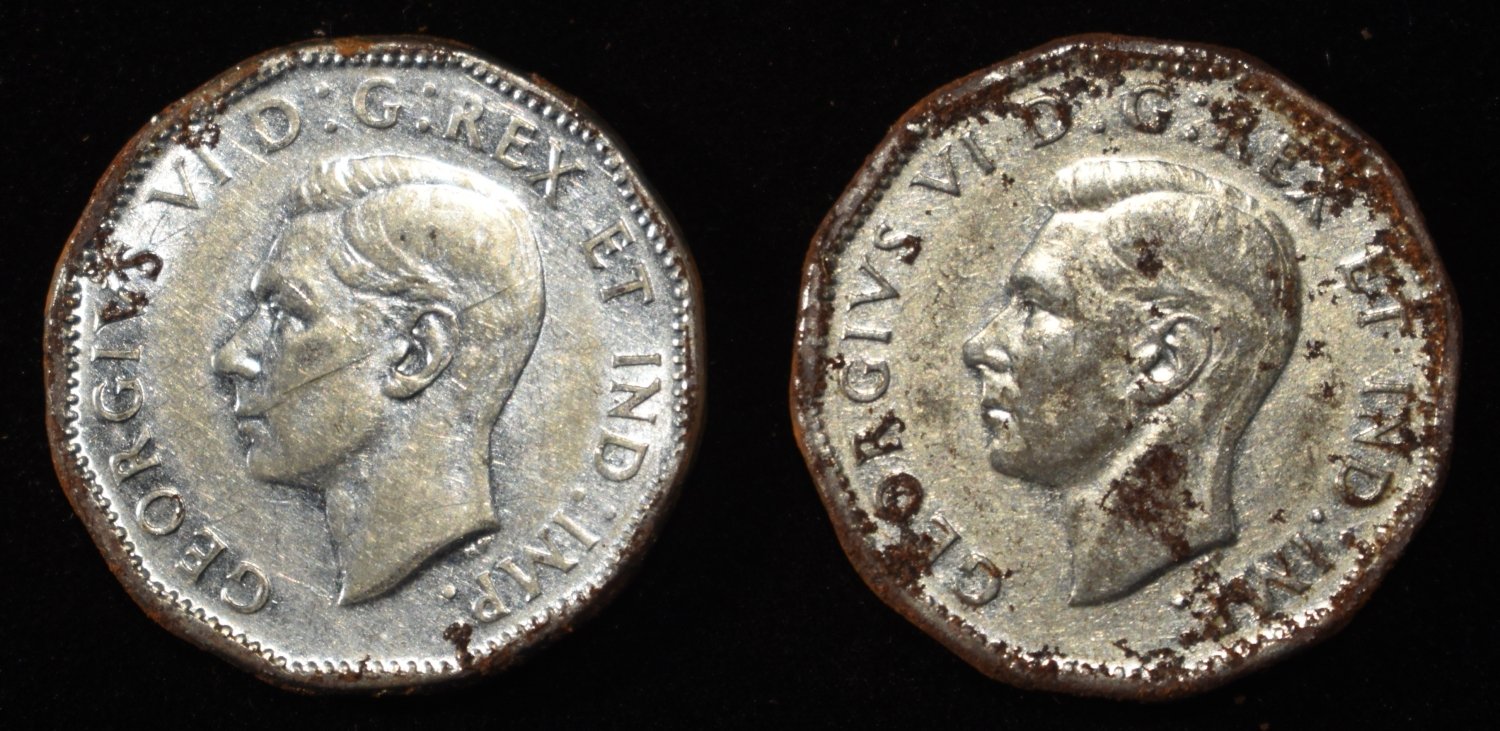 1944 ROLL STEEL CANADIAN NICKELS