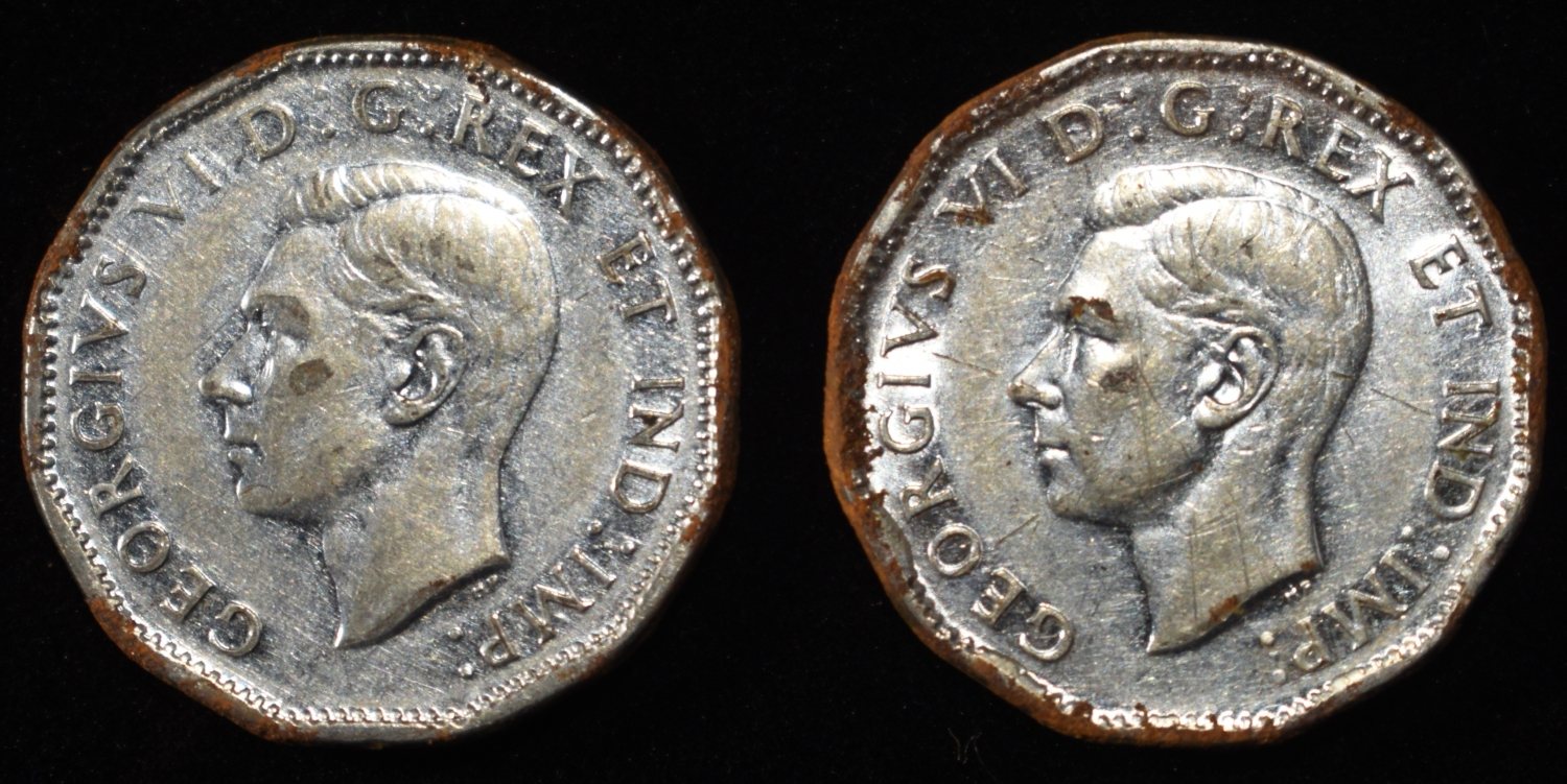 1945 ROLL STEEL CANADIAN NICKELS