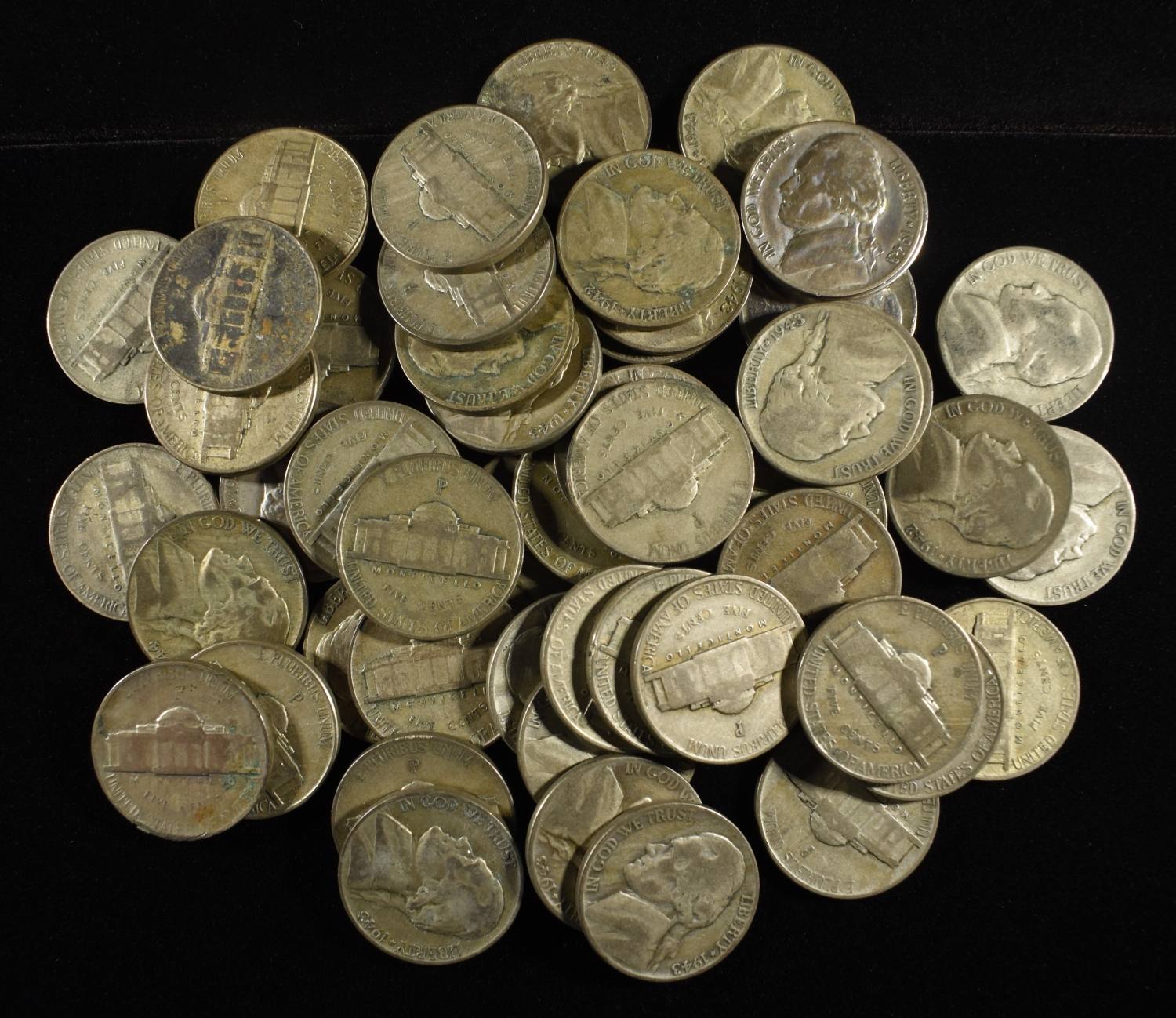 (50) JEFFERSON WAR NICKELS