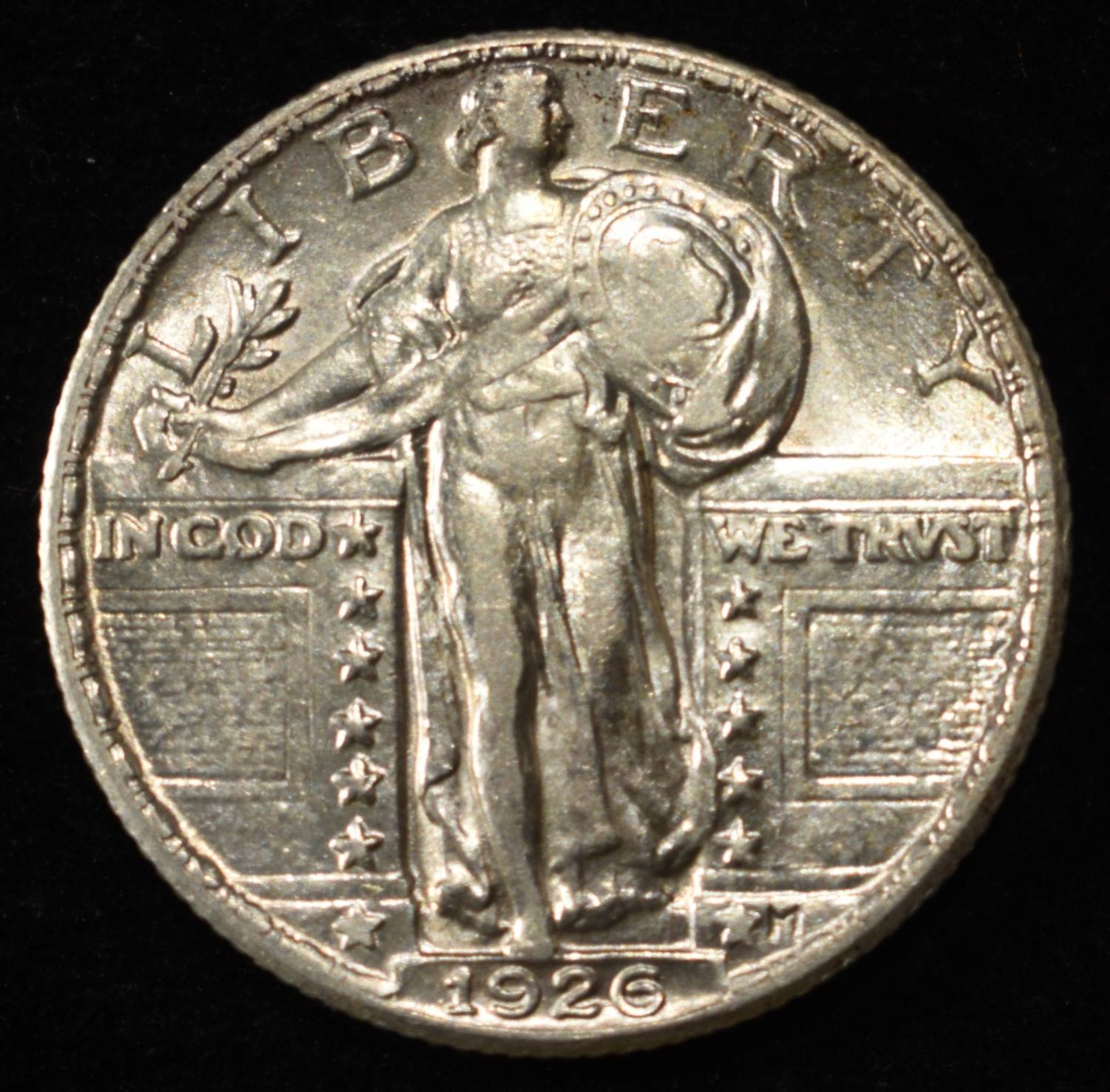 1926 STANDING LIBERTY QUARTER AU/BU