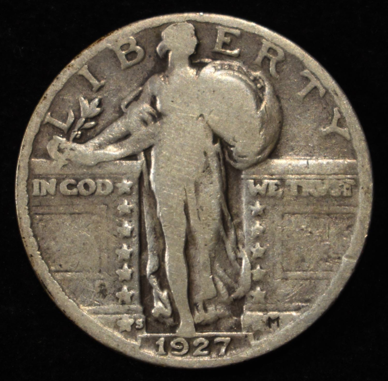 1927-S STANDING LIBERTY QUARTER VG
