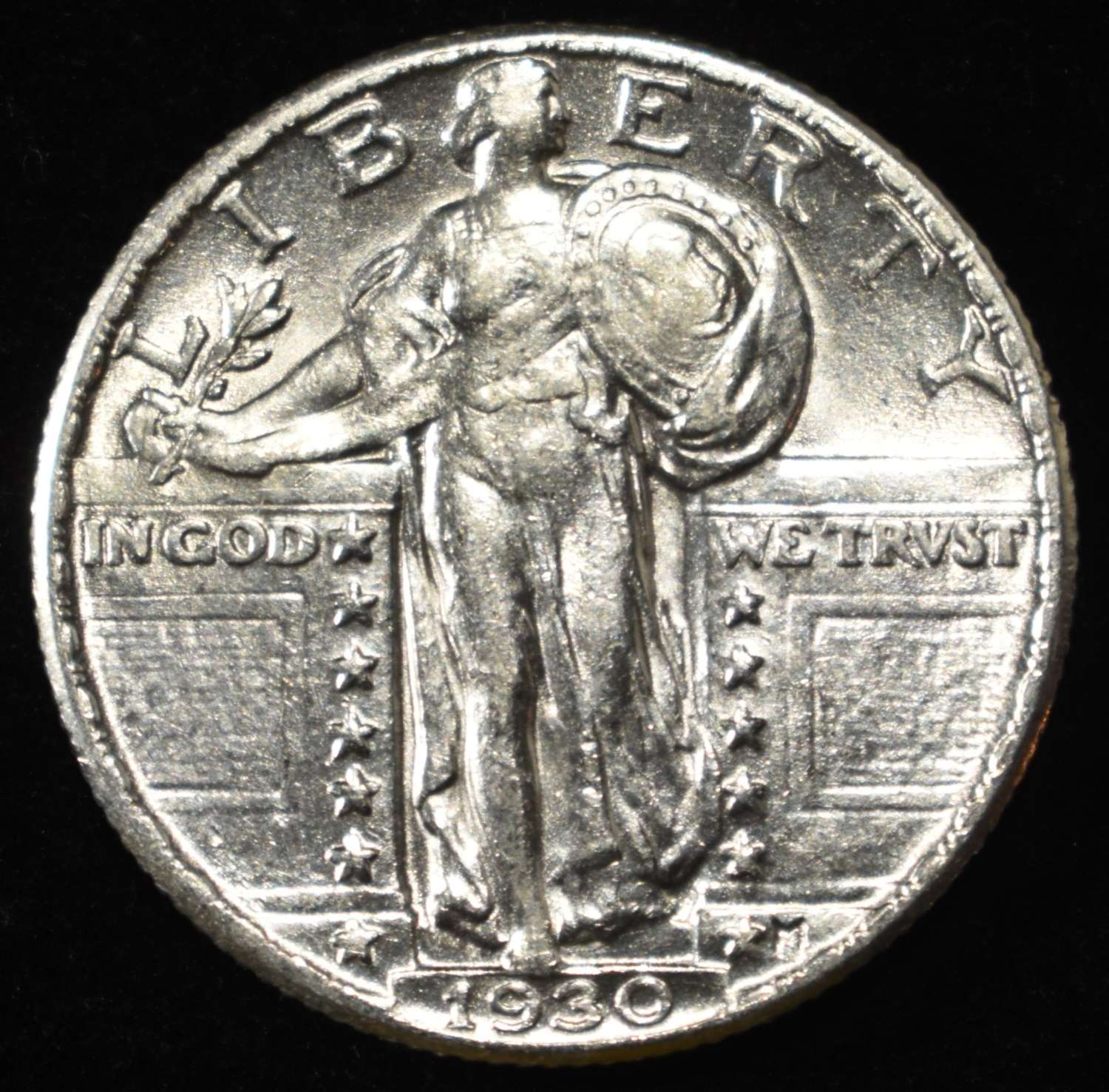 1930 STANDING LIBERTY QUARTER AU/BU