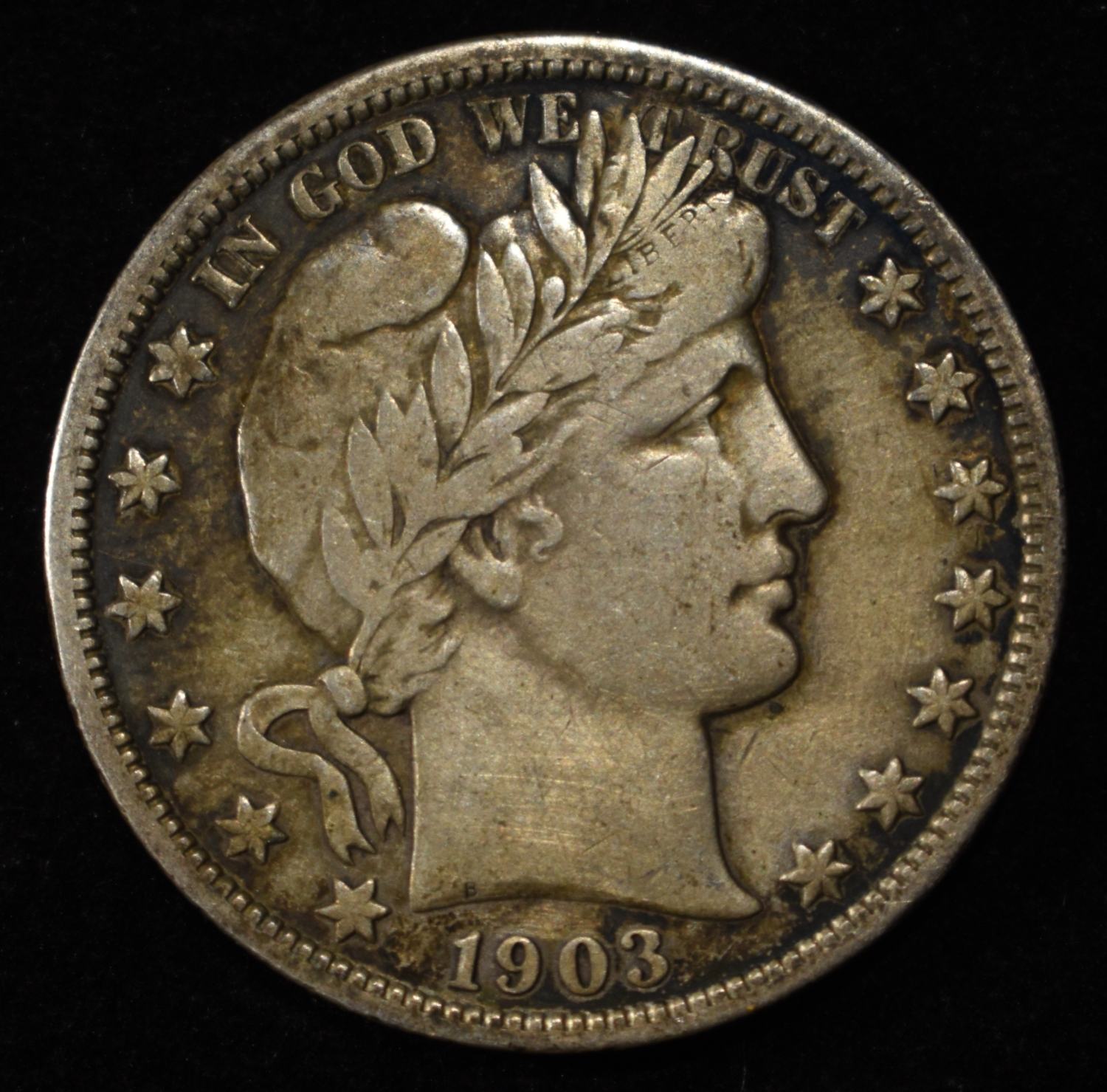 1903-S BARBER HALF DOLLAR VF