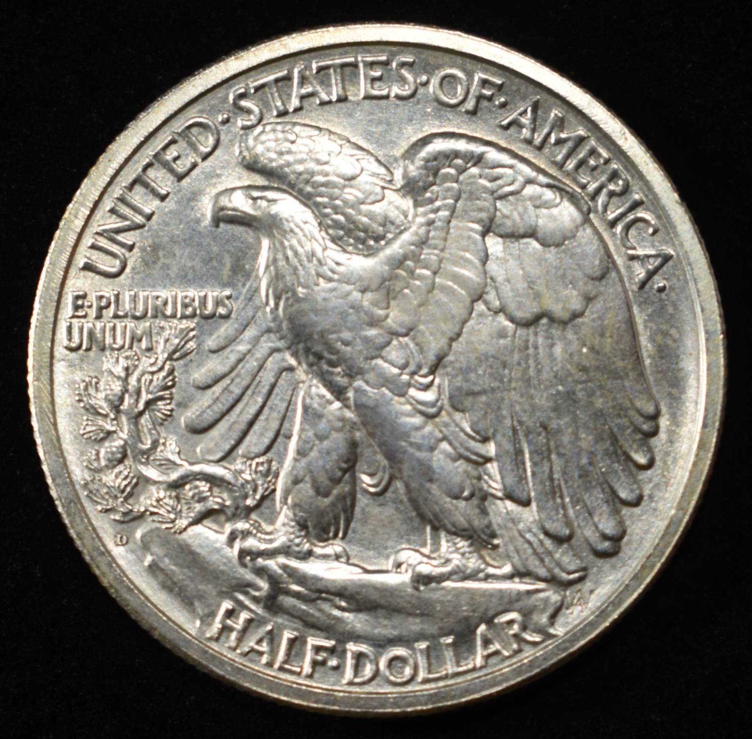 1920-D WALKING LIBERTY HALF DOLLARAU/BU