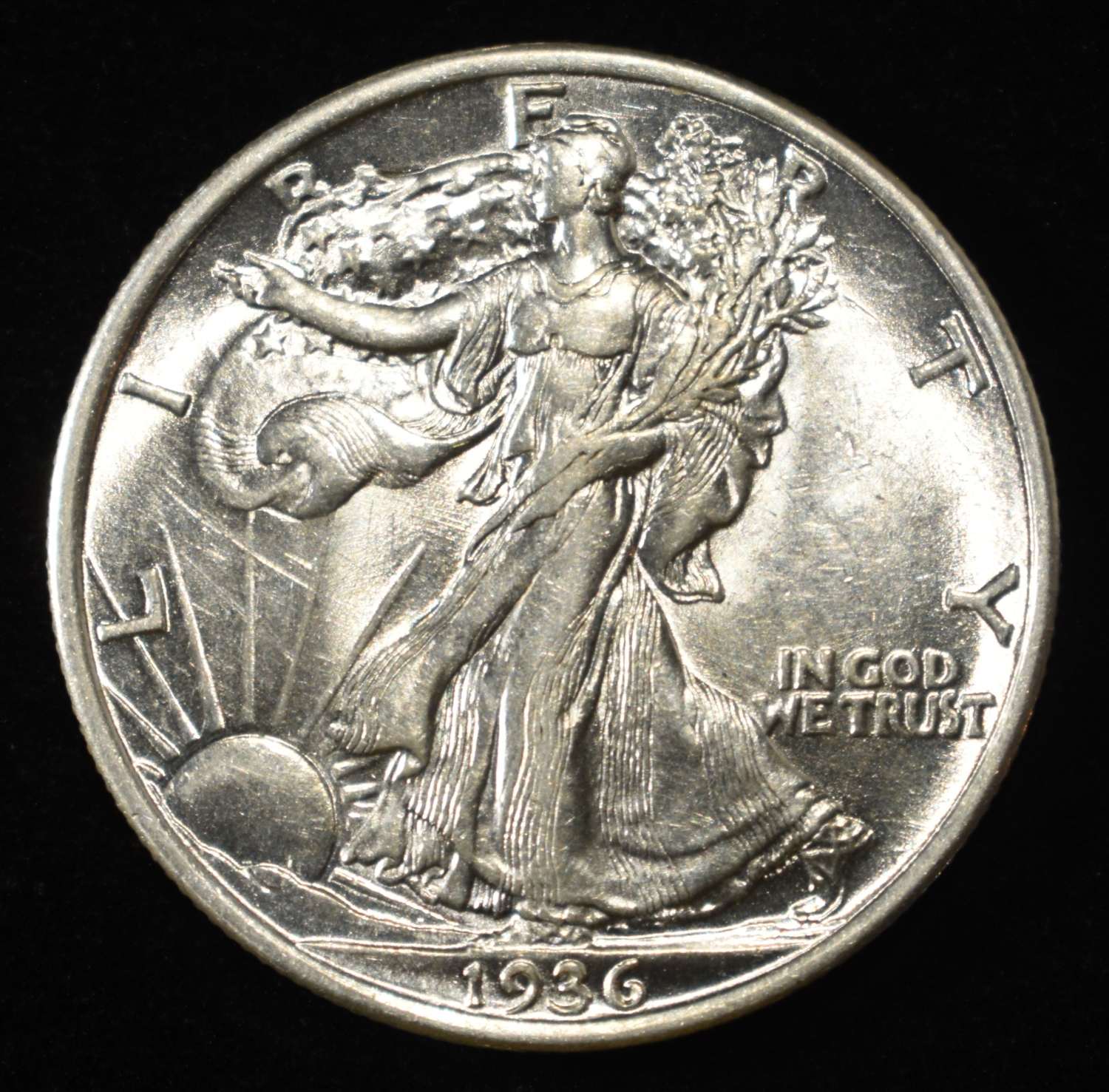 1936 WALKING LIBERTY HALF DOLLAR AU/BU