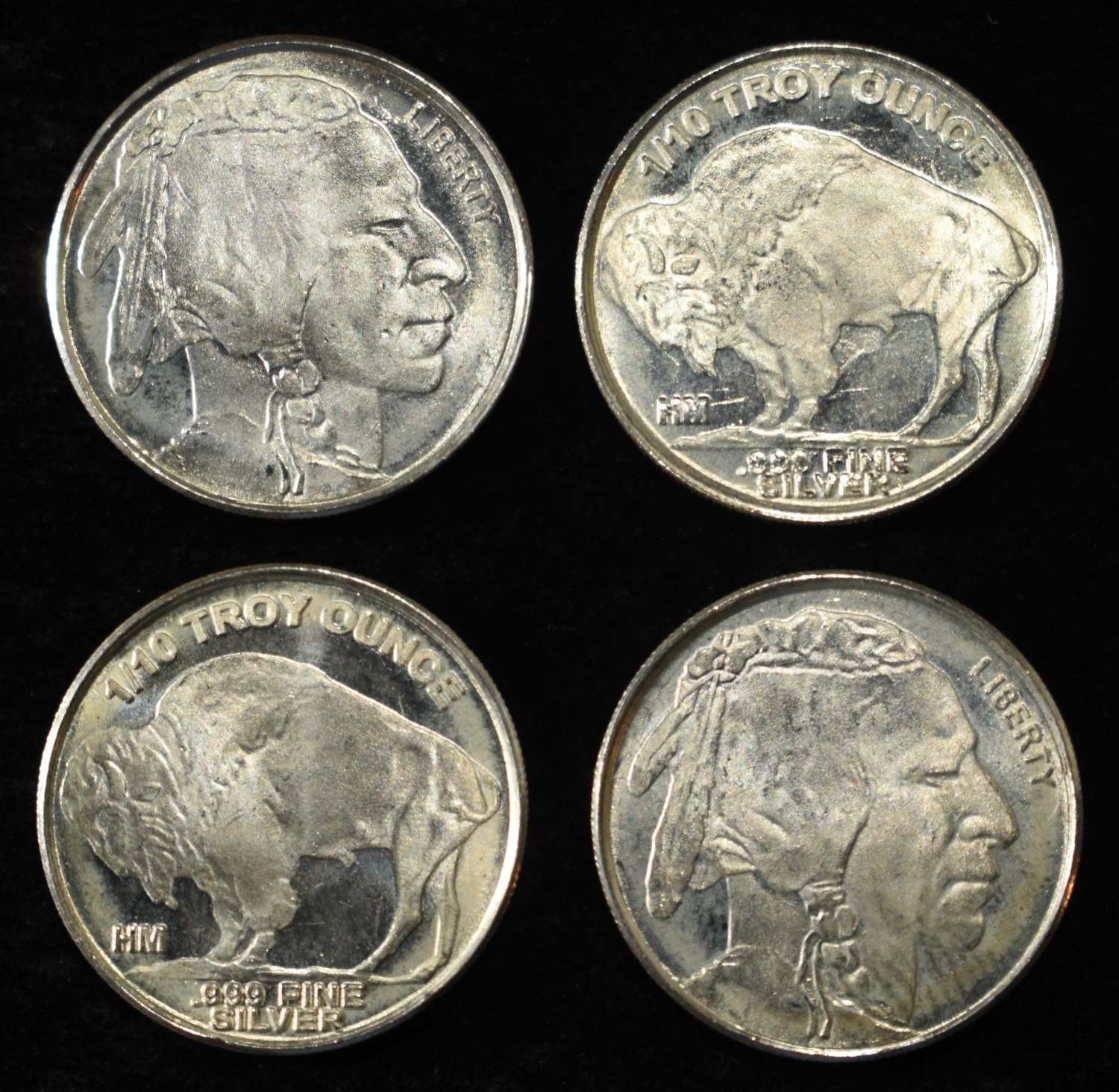 (10) 1/10TH OZ .999 SILVER ROUNDS