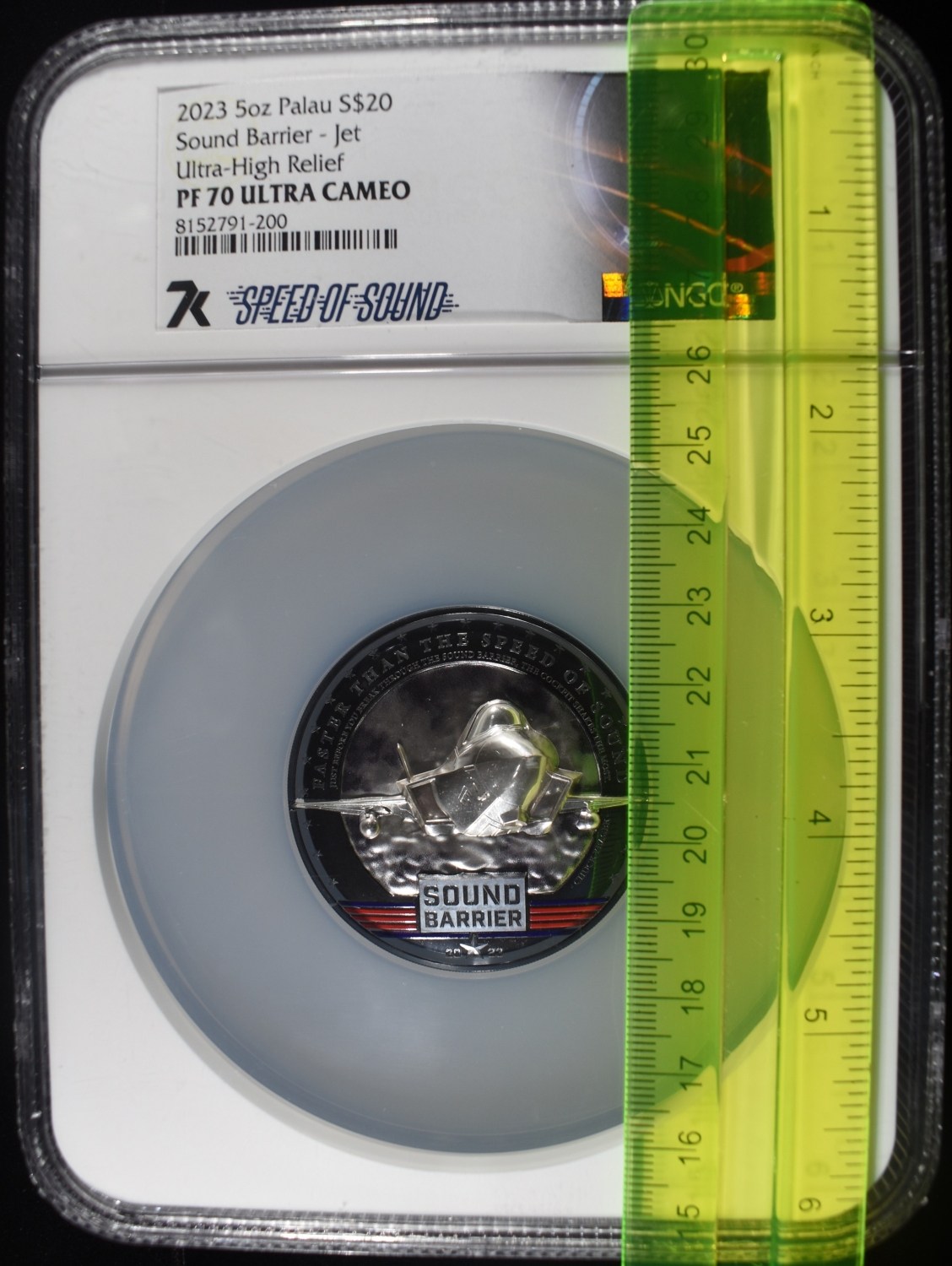 2023 5 OZ $20 PALAU SOUND BARRIER-JET NGC PF70UCAM