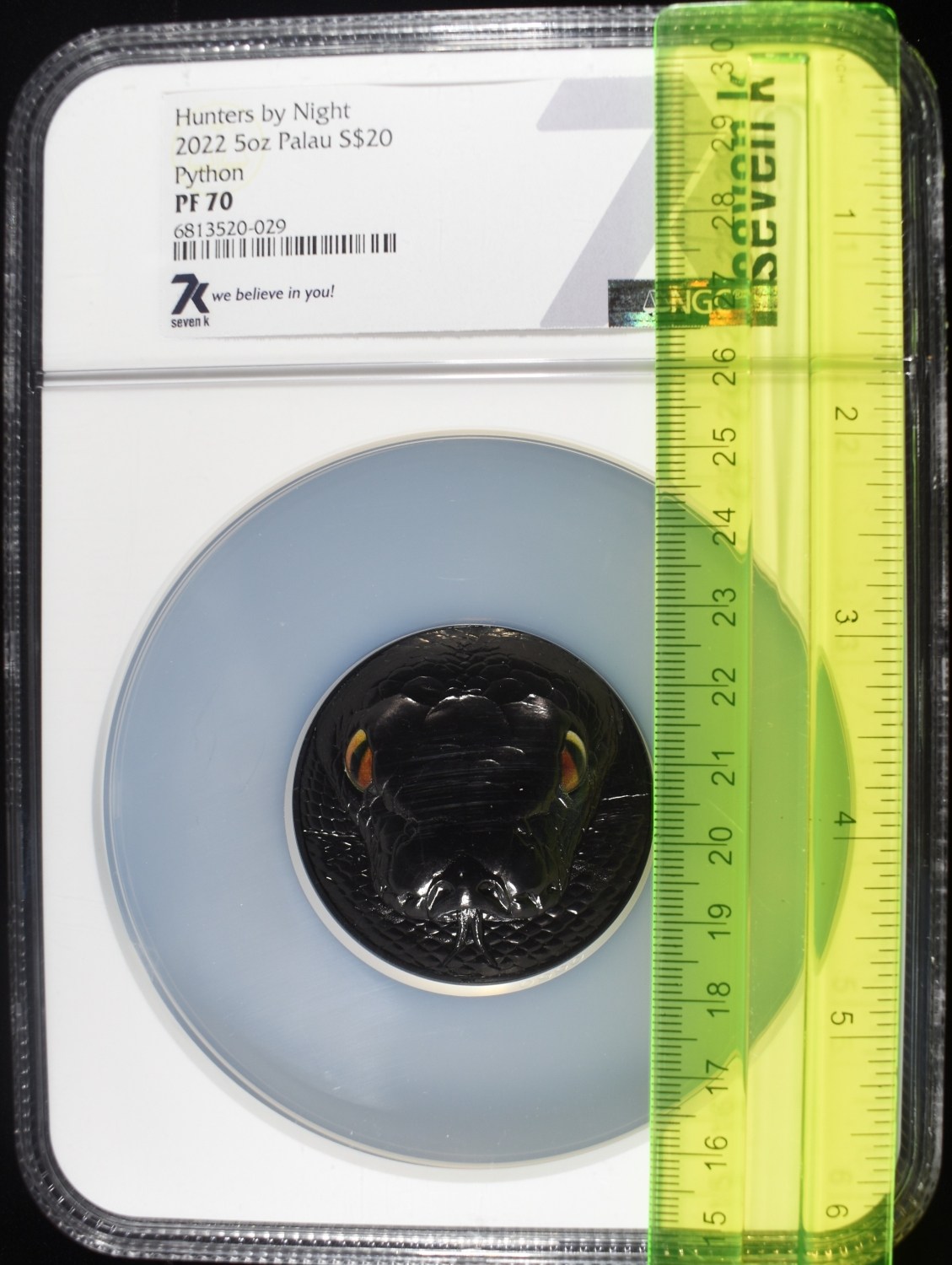 2022 5 OZ $20 PALAU PYTHON NGC PF70