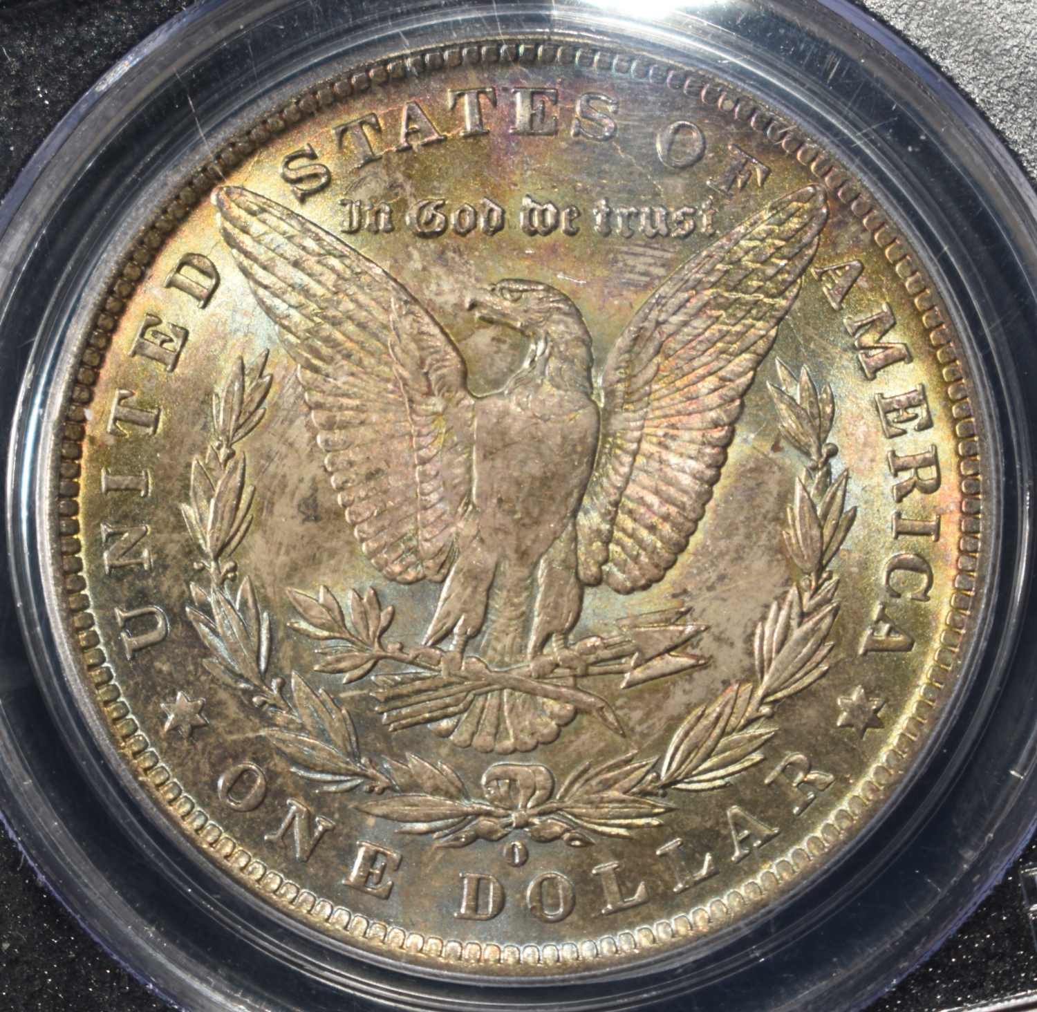 1884-O MORGAN DOLLAR PCGS MS-64 COLOR!