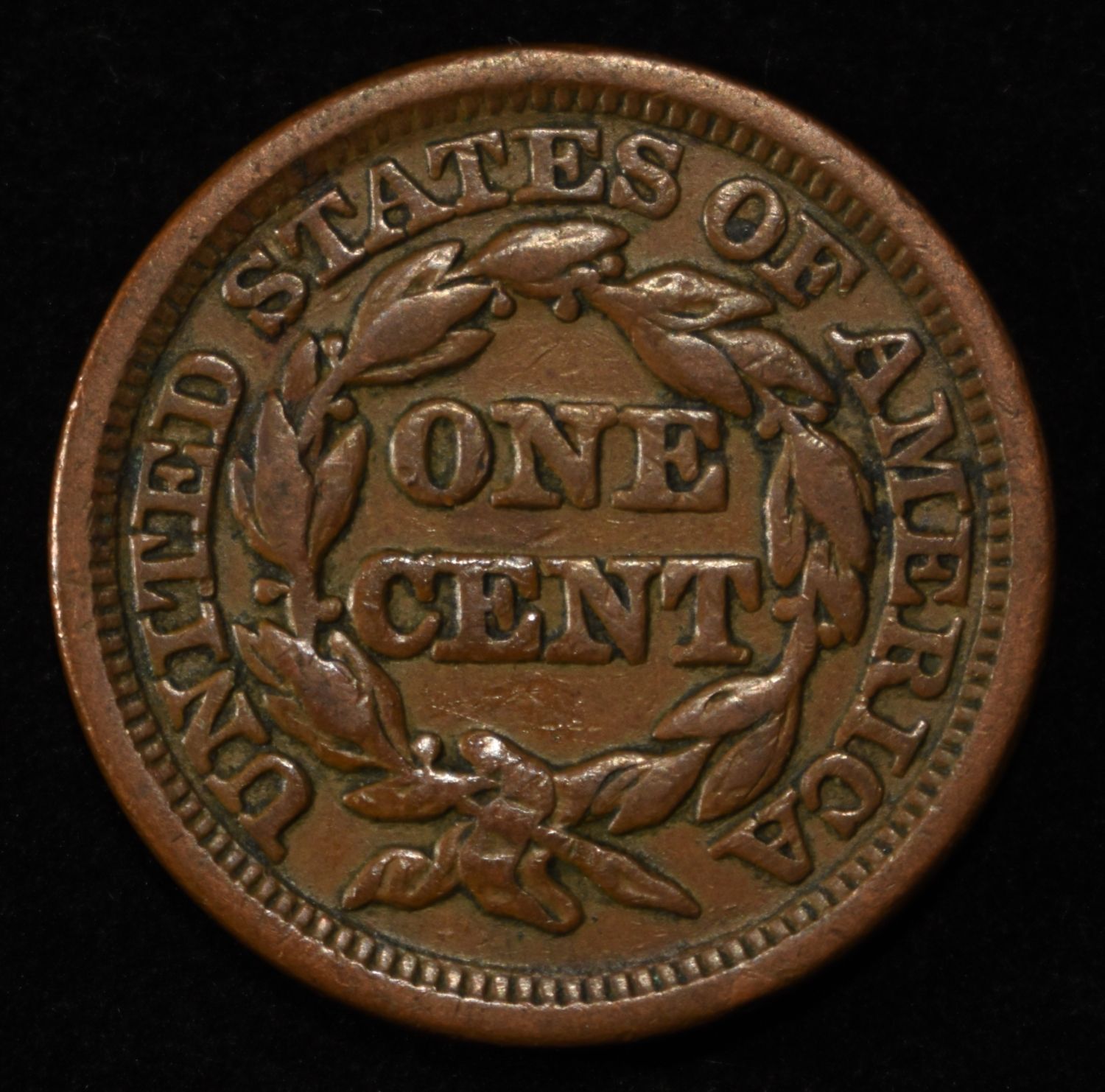 1848 LARGE CENT XF