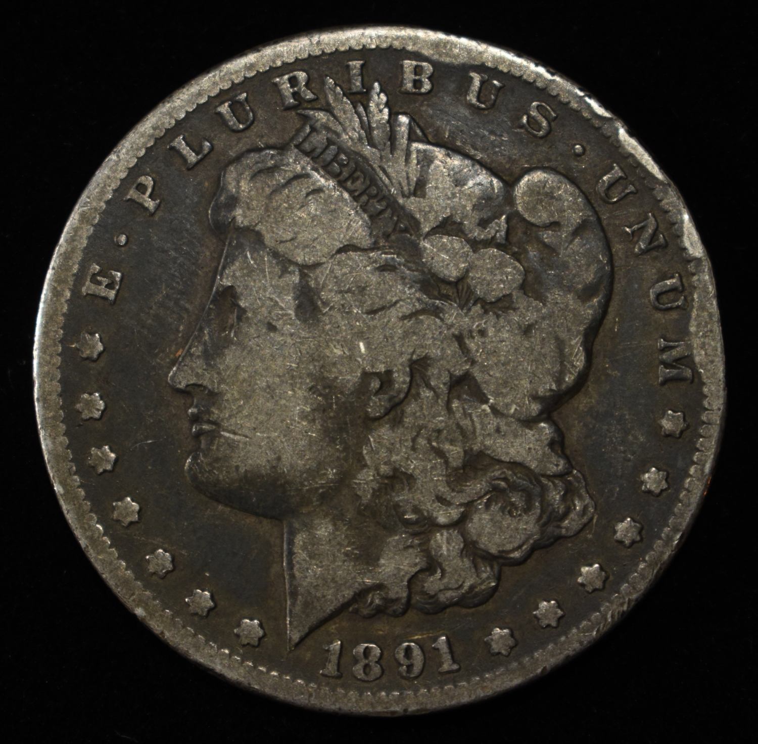 1891-S MORGAN DOLLAR DAMAGED