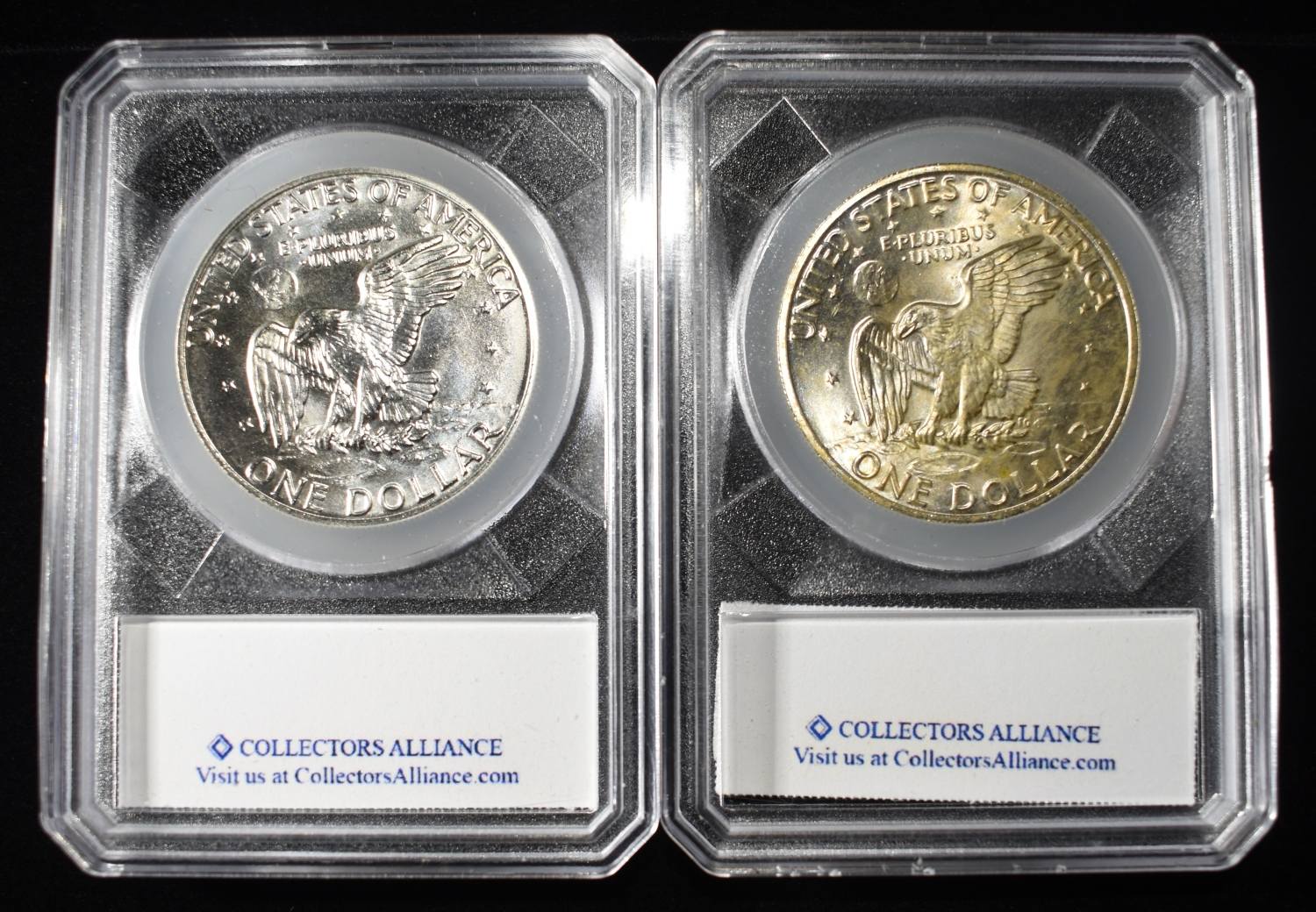 1972-S & 1973-S EISENHOWER DOLLARS 40% SILVER