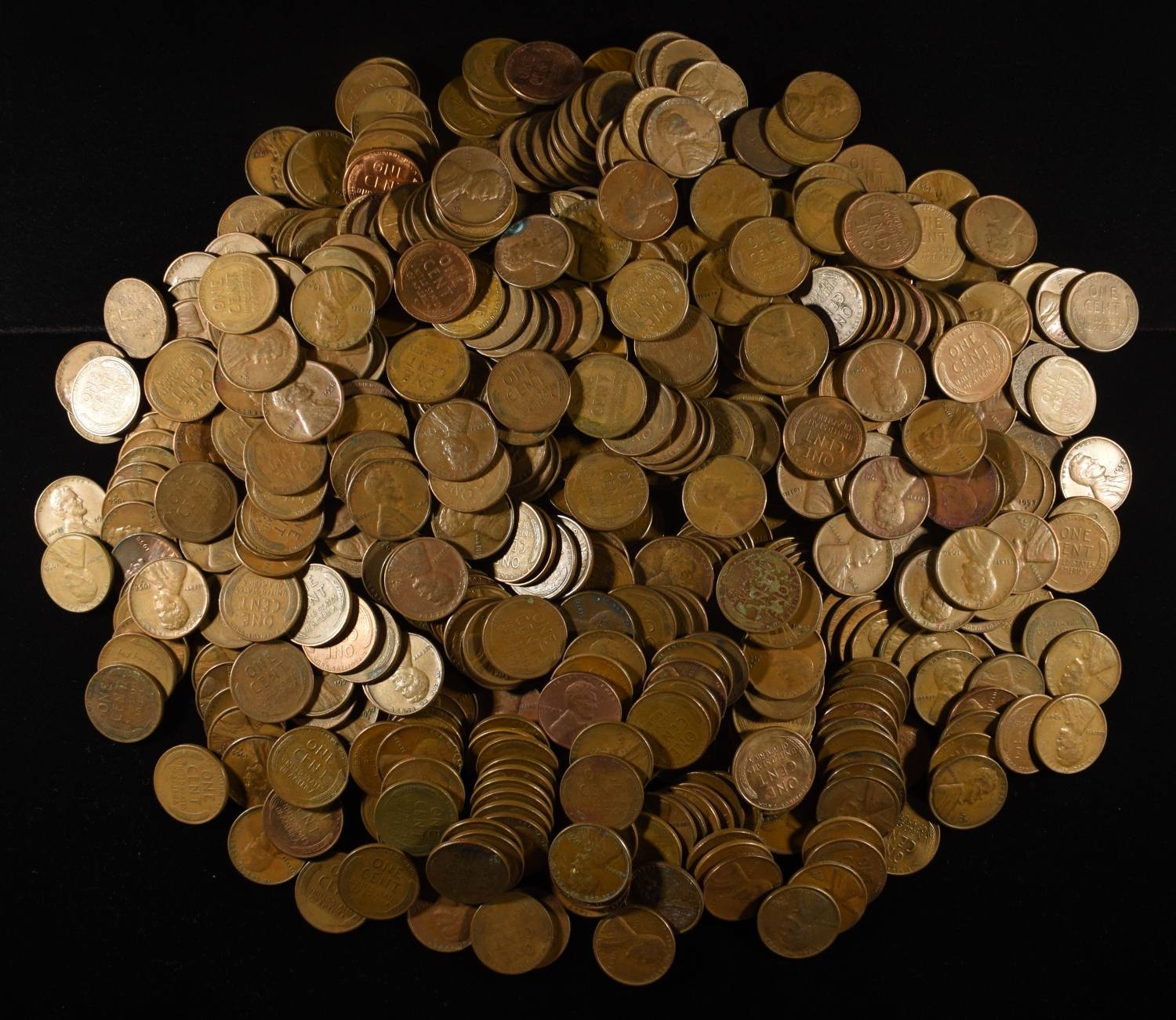 (500) WHEAT CENTS: MIXED DATES