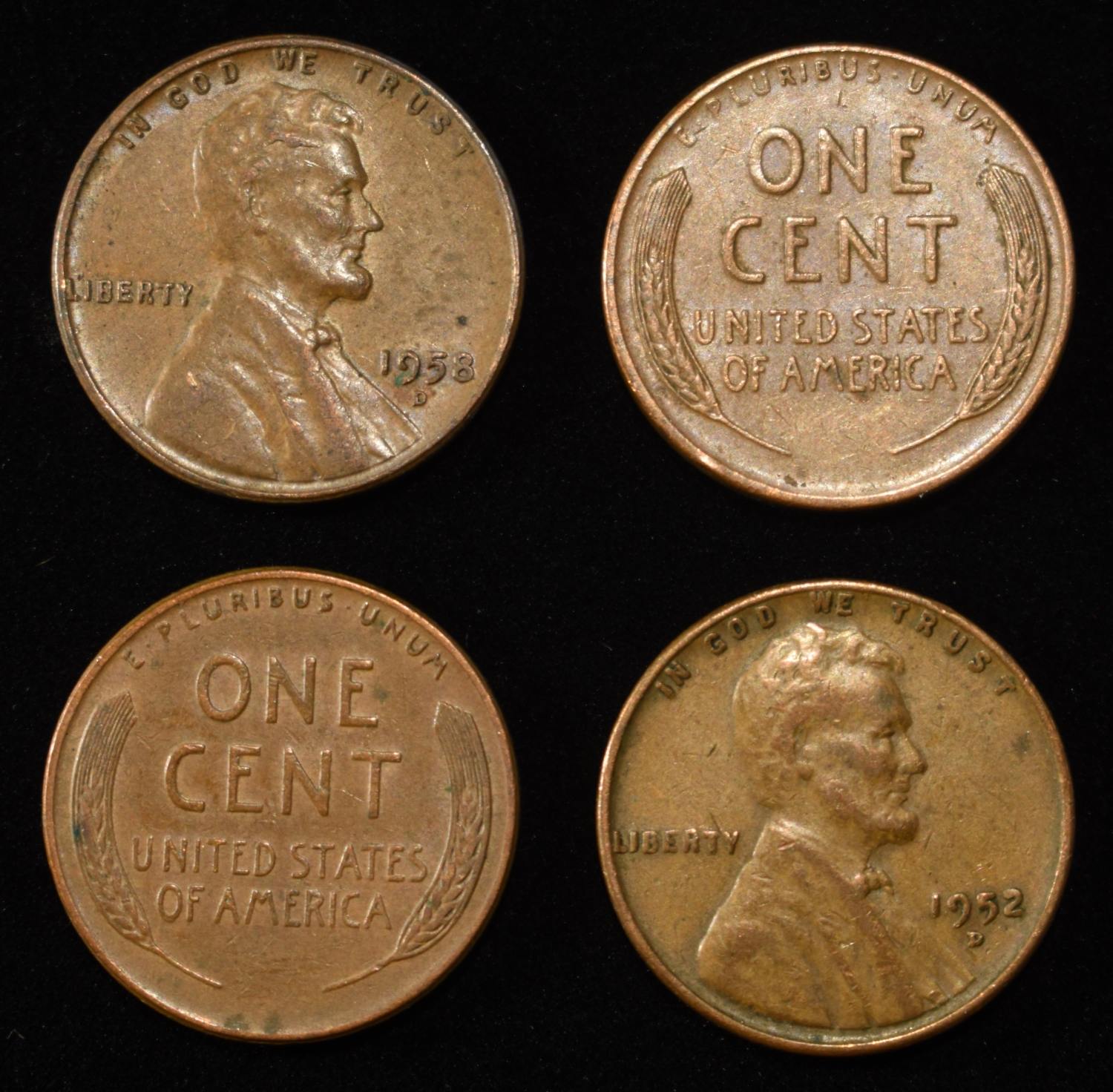 (500) 40'S & 50'S WHEAT CENTS
