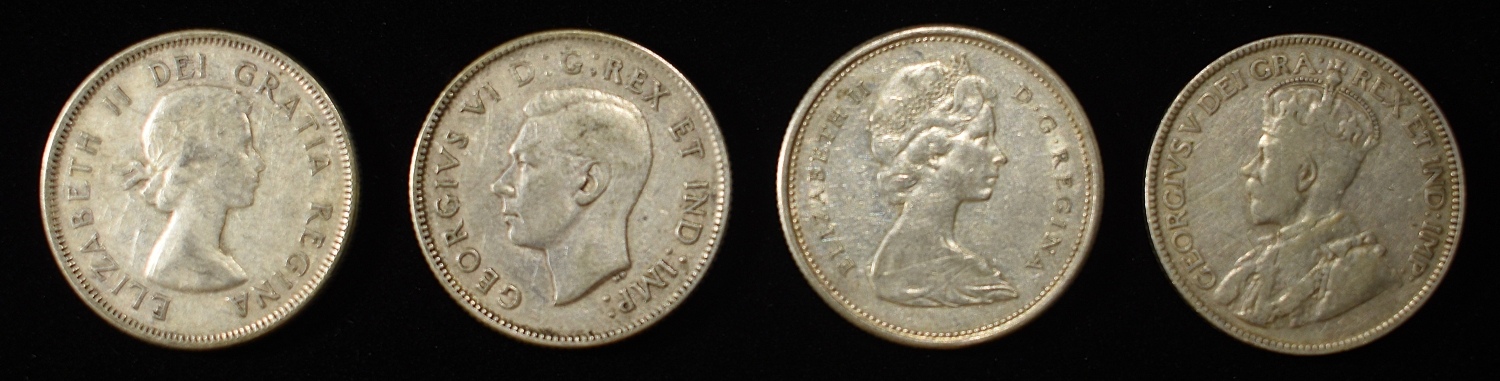 (23) CANADIAN QUARTERS 80% SILVER