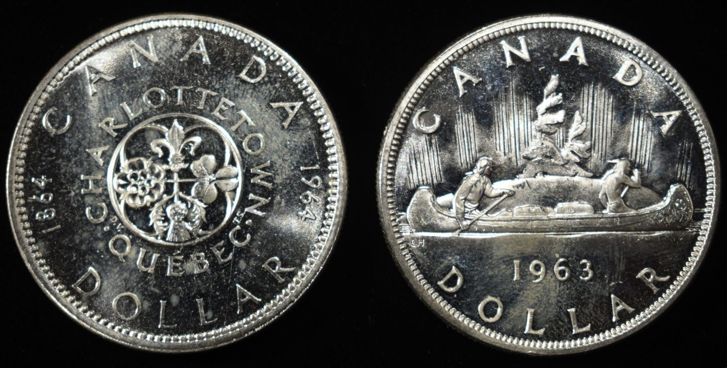 (2)80% SILVER CANADIAN DOLLARS