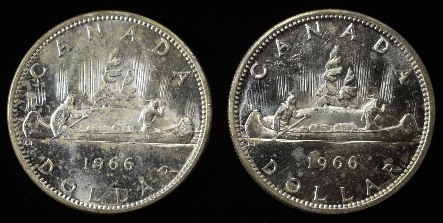 (2)80% SILVER CANADIAN DOLLARS