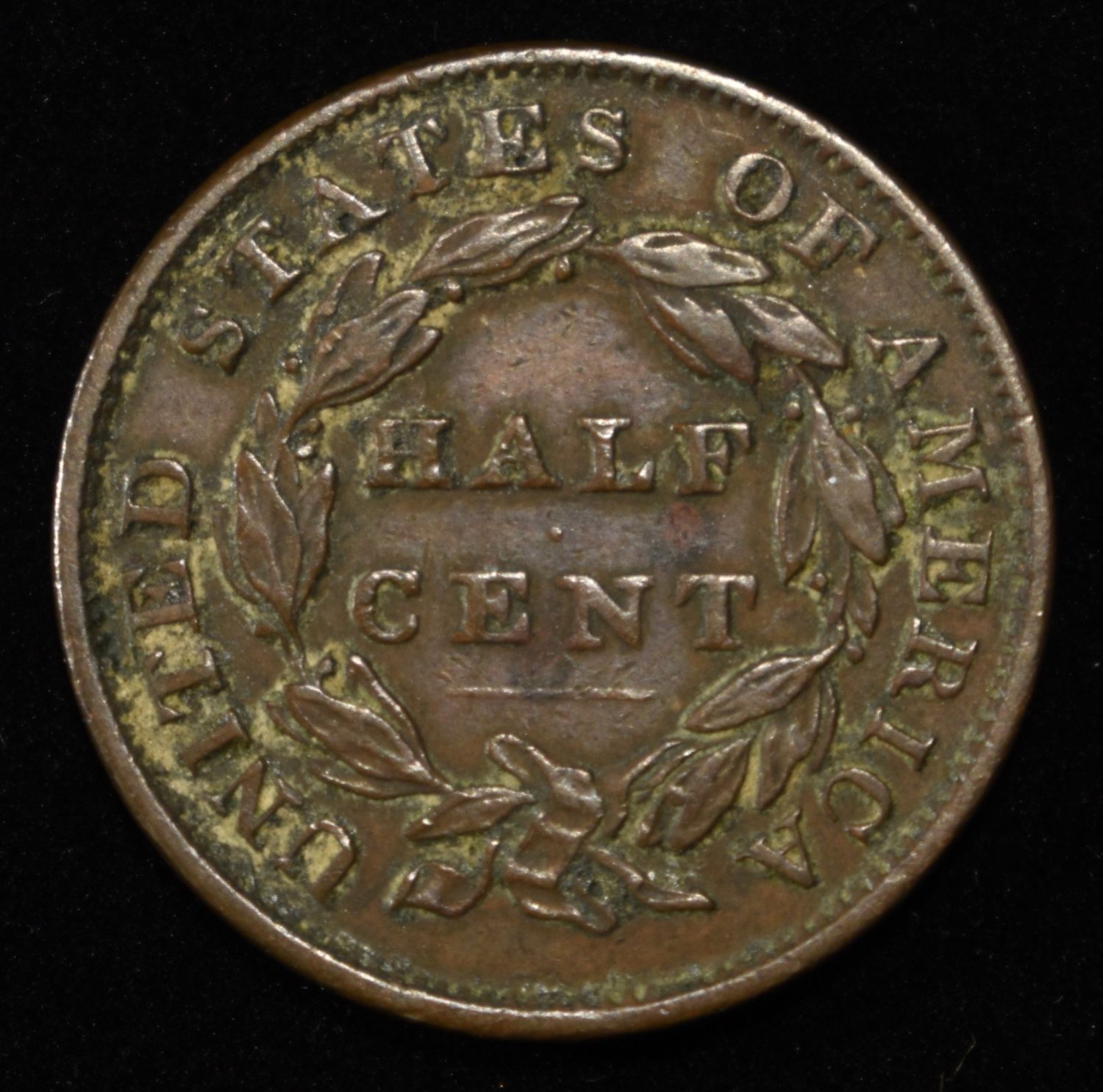 1834 CLASSIC HEAD HALF CENT AU