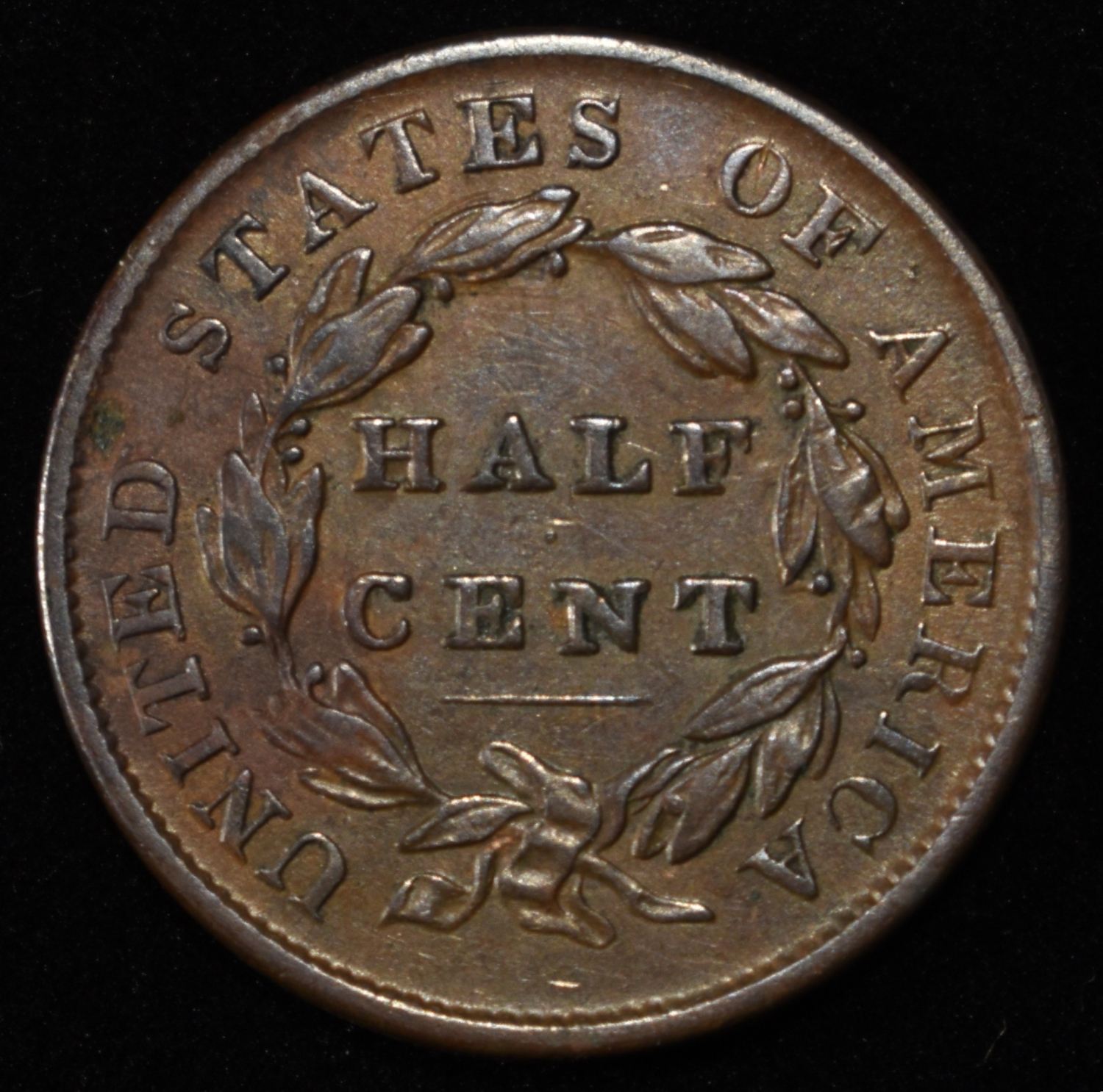 1835 CLASSIC HEAD HALF CENT XF