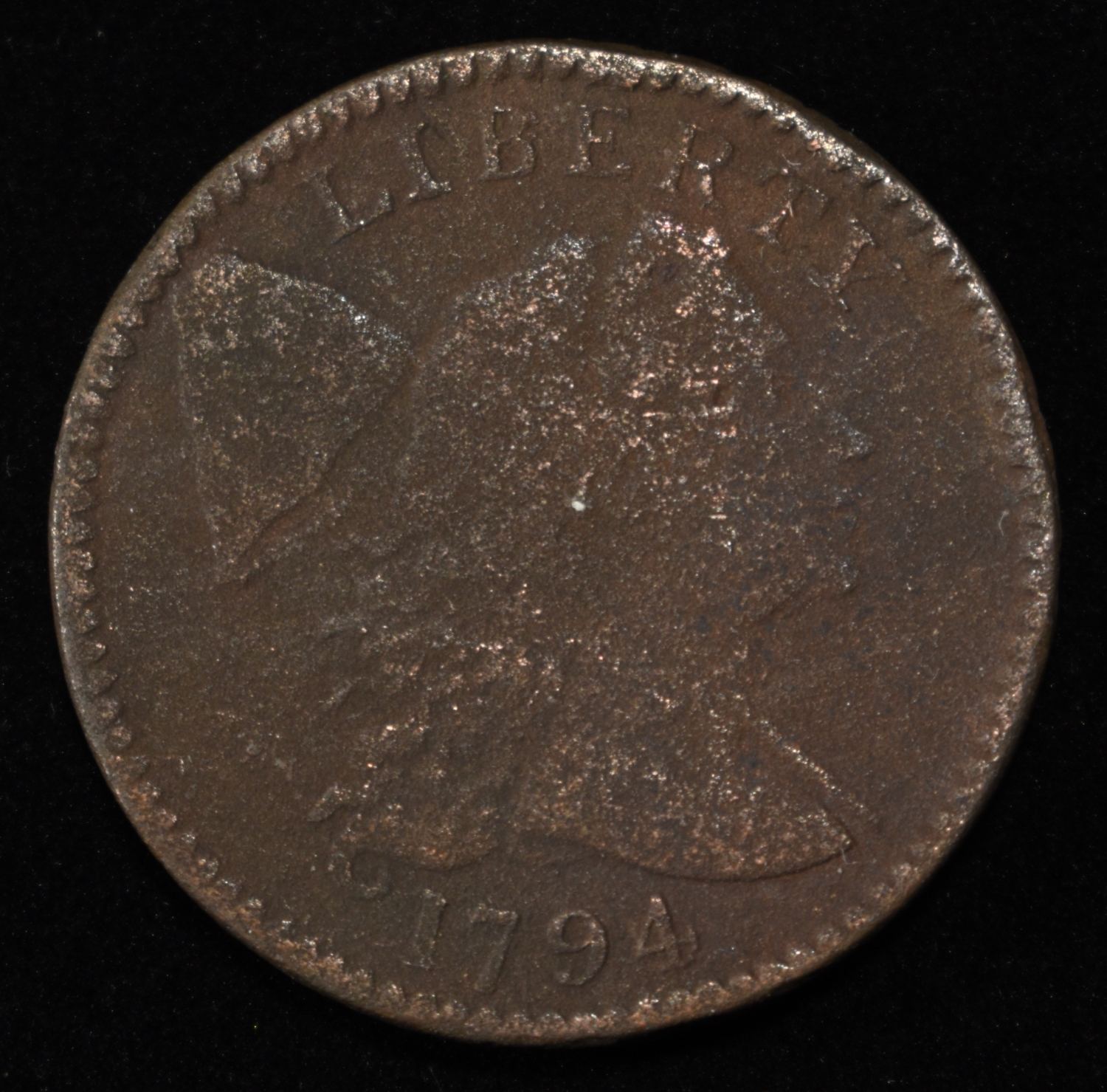 1794 FLOWING HAIR LARGE CENT FINE