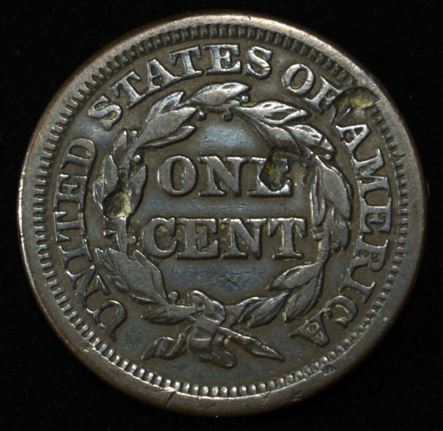 1846 BRAIDED HAIR LARGE CENT XF/AU