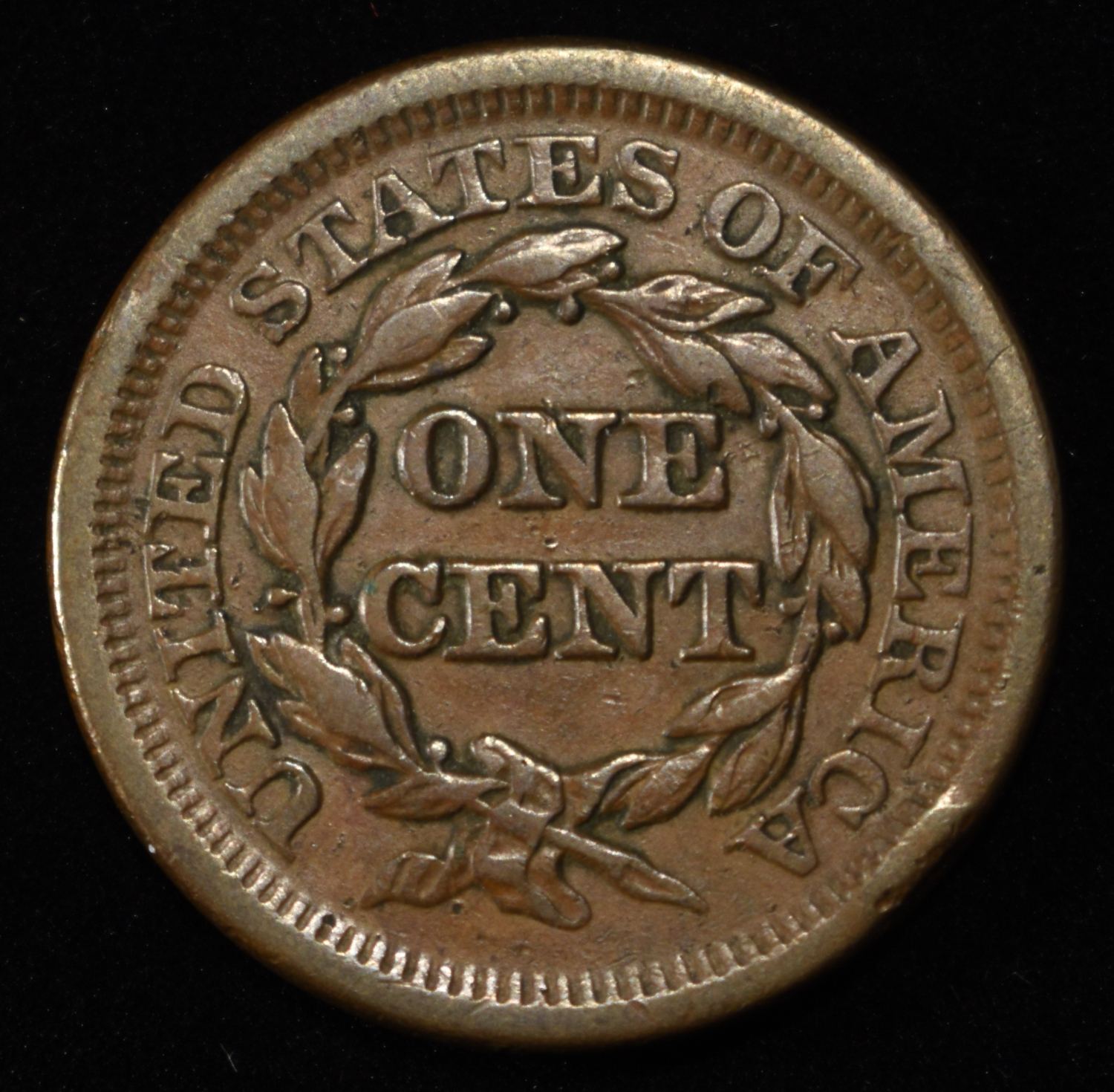 1851 BRAIDED HAIR LARGE CENT AU